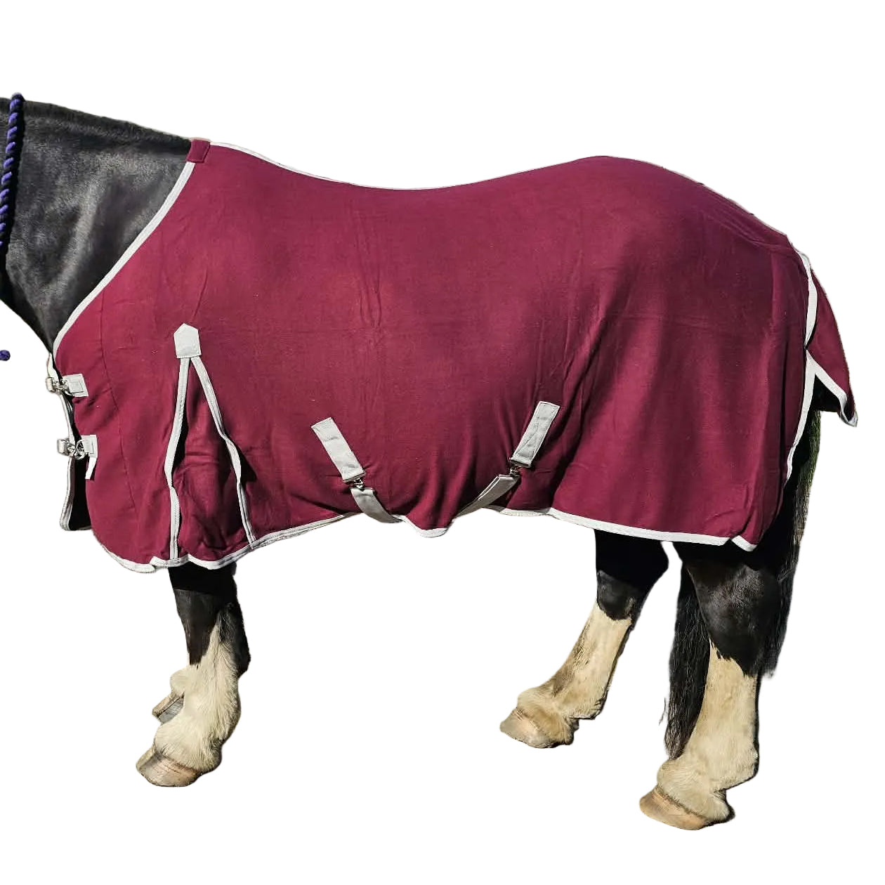 Fleece Cooler Rug Maroon Silver