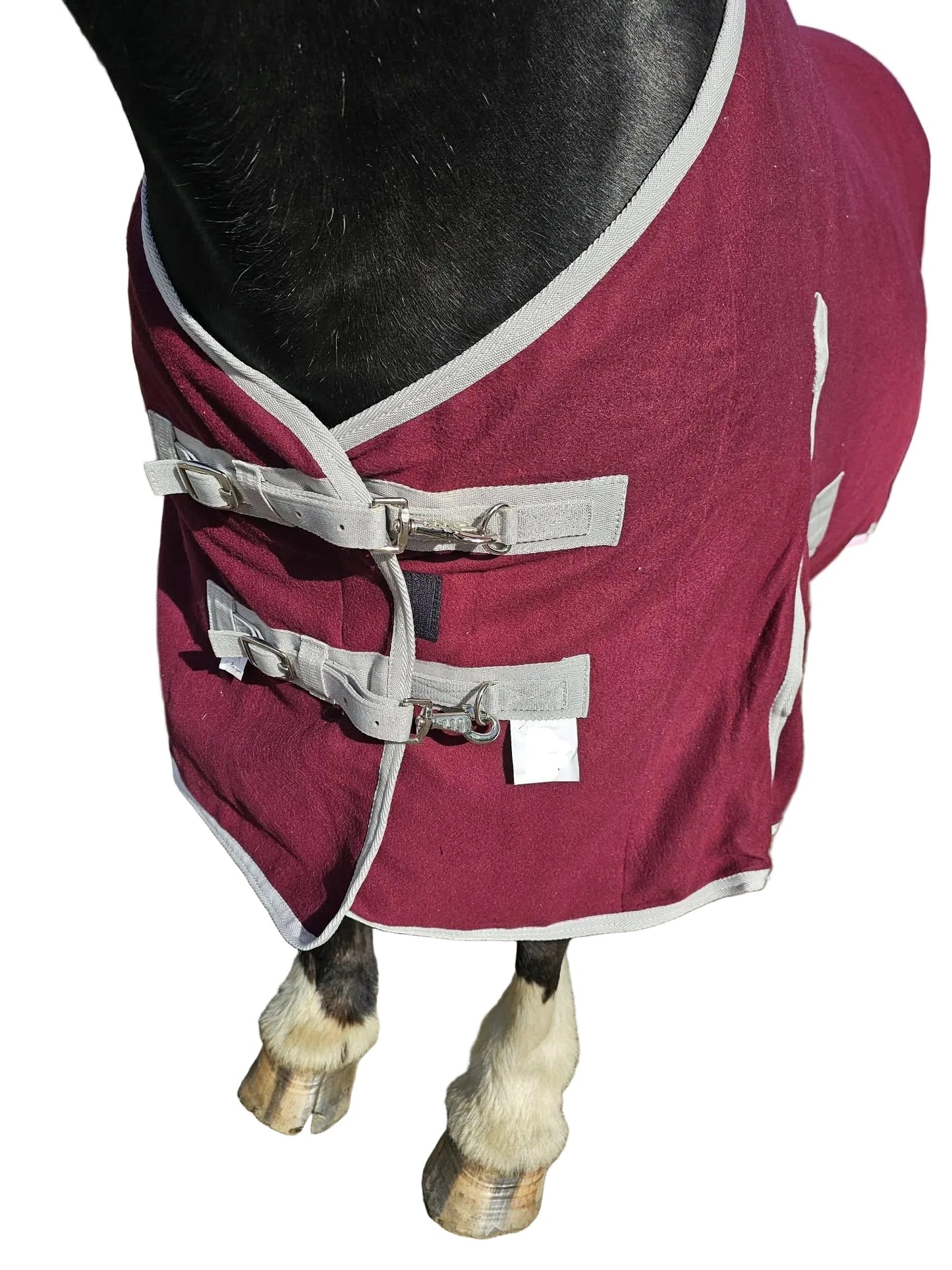 Fleece Cooler Rug Maroon Silver 111