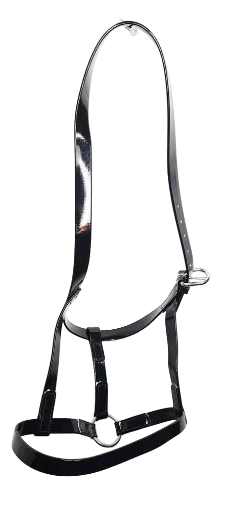 PVC Horse Driving Under Halter Soft Durable Headcollar Stainless Steel Black Pony Cob Full 