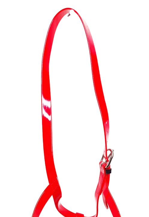 PVC Horse Driving Under Halter Soft Durable Headcollar Stainless Steel Red Pony Cob Full