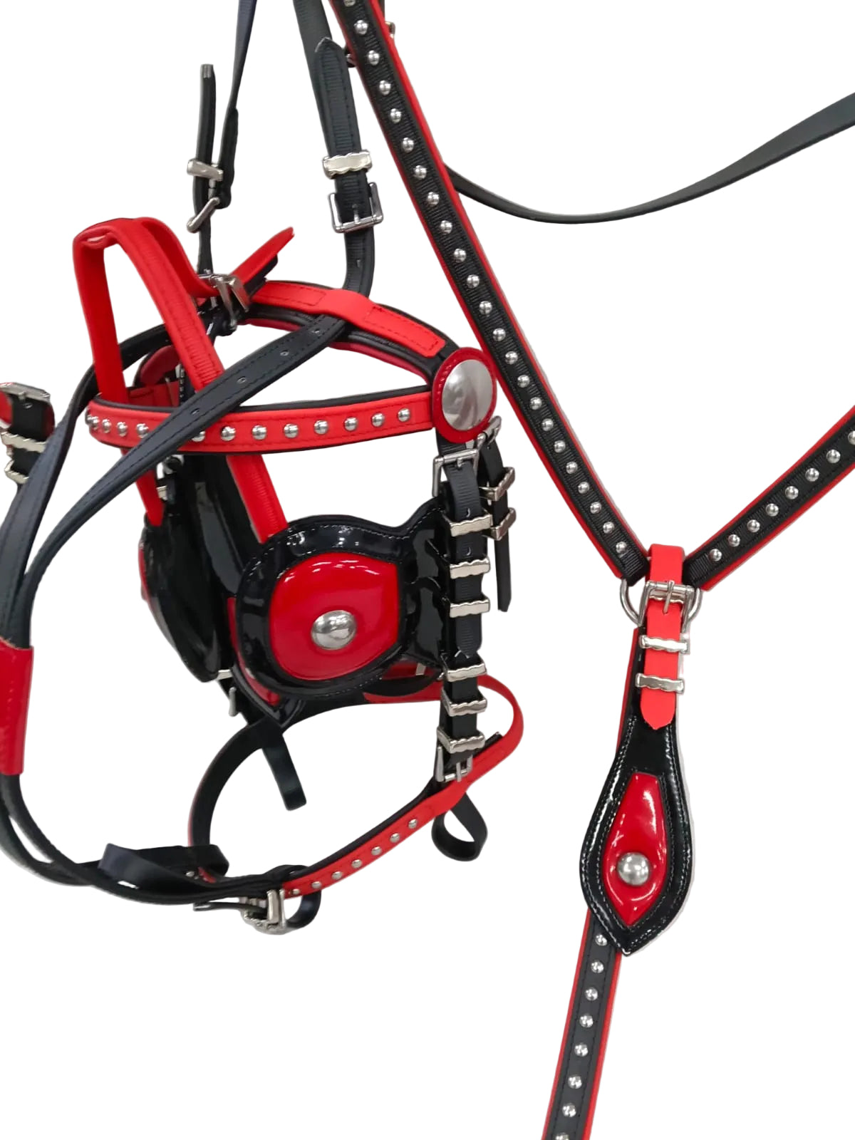 QuickHitch harness black and red Cob size