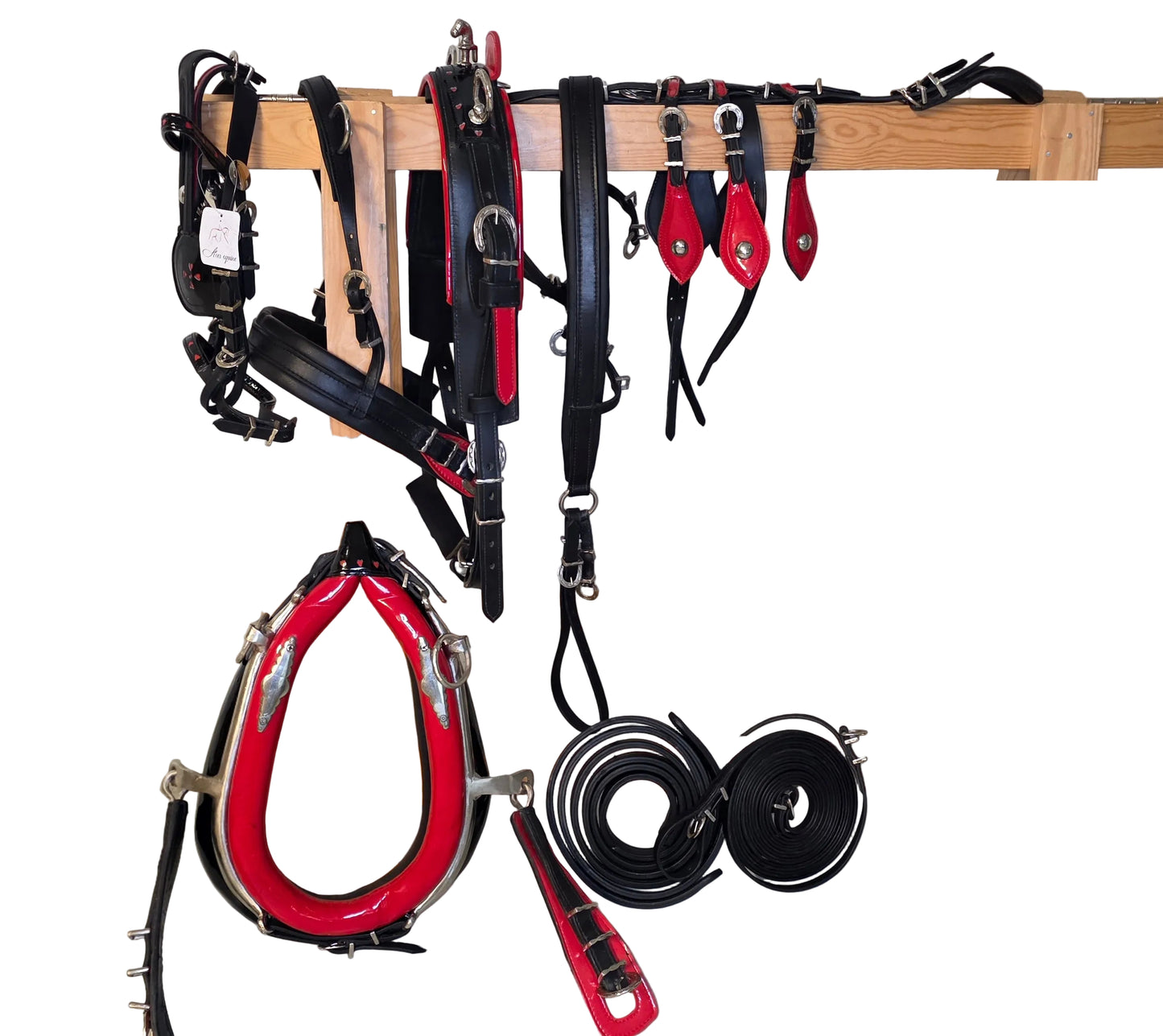 Trade Diddy Breeching harness Black and Red 