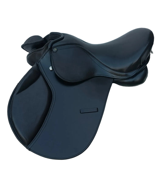 Leather Changeable Gullet Saddle With 5 Gullet Sets Black Size 14 16 and 17