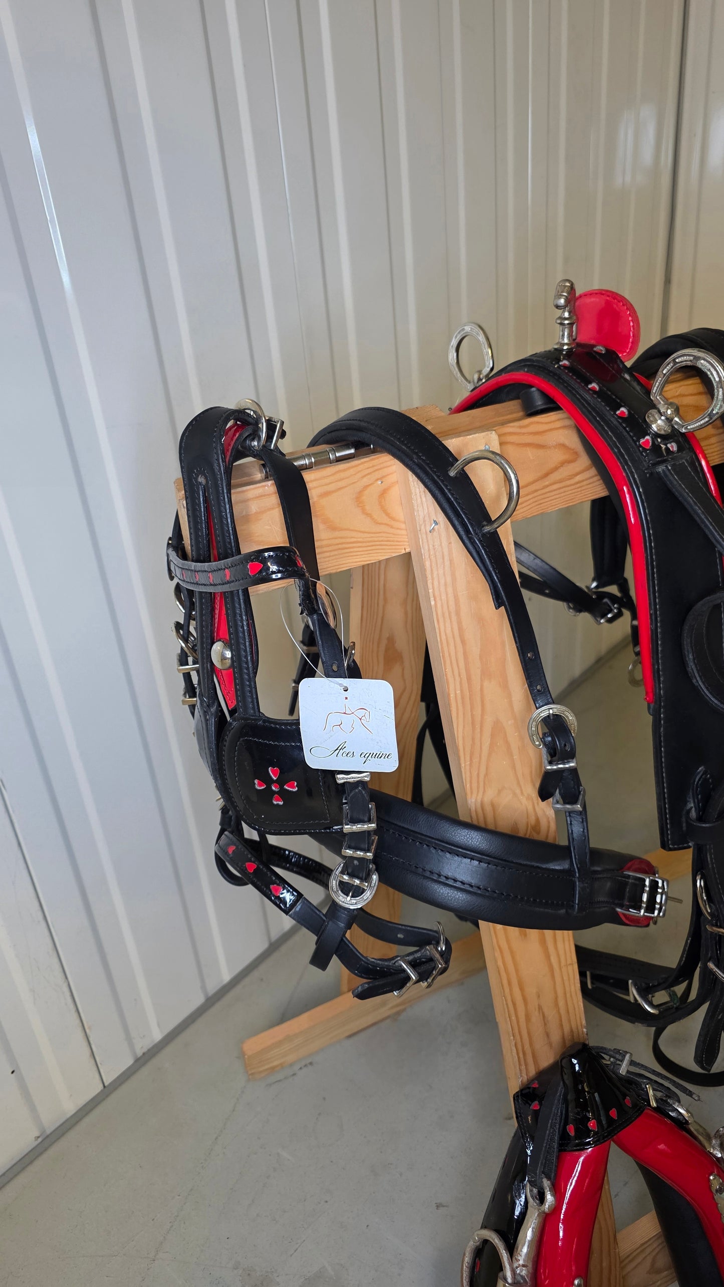 Trade Diddy Breeching harness Black and Red 
