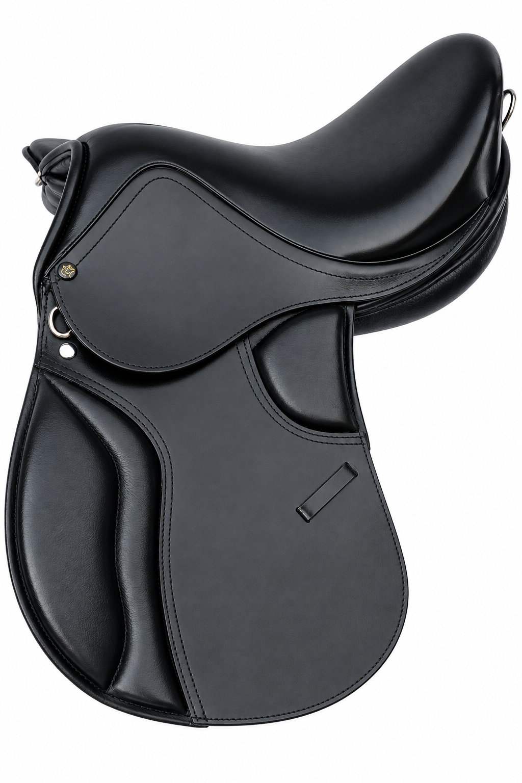 Leather Draft Horse Treeless Saddle With Matching Girth Softy Black 18 Inch