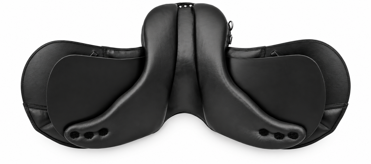 Leather Draft Horse Treeless Saddle With Matching Girth Softy Black 18 Inch