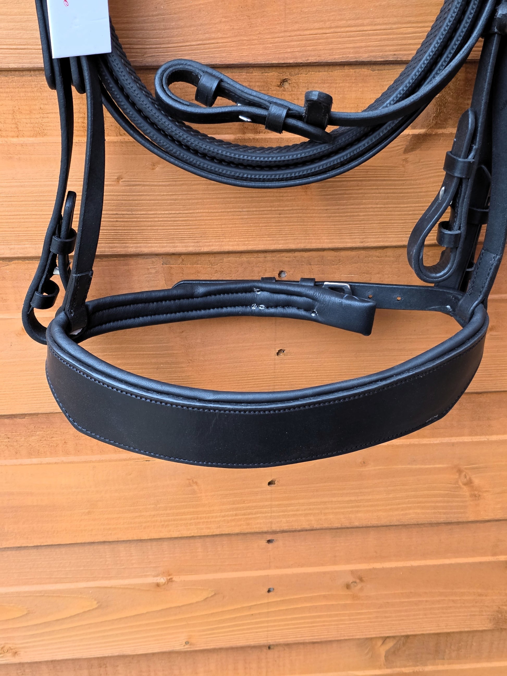 Leather Hunter Bridle Padded 2"Noseband 1" Browband with Rubber reins Show Quality