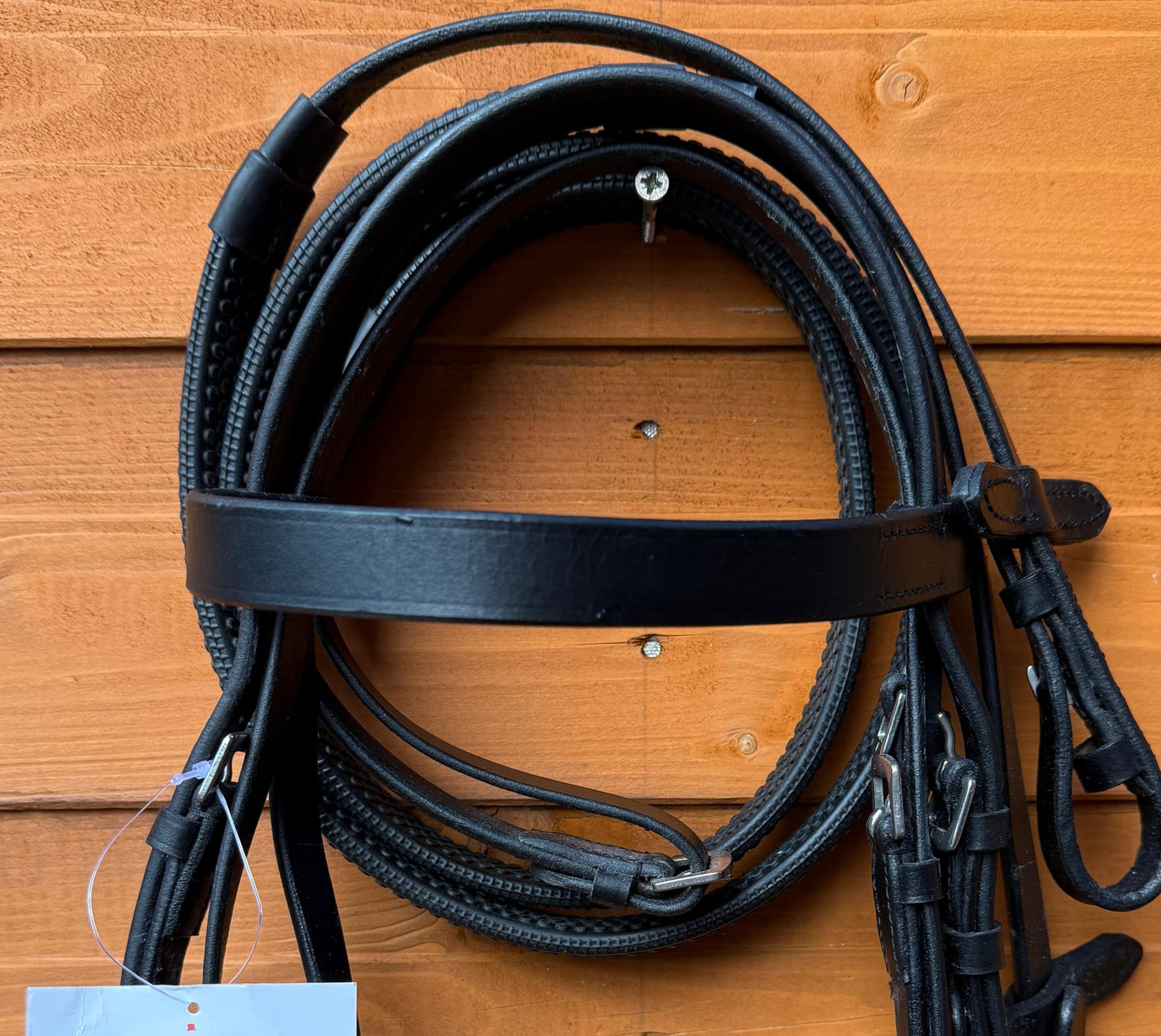 Leather Hunter Bridle with Stitched Noseband And Grip Reins Comfortable Premium Genuine Leather Black And Brown Color for Shetland And Mini Shetland