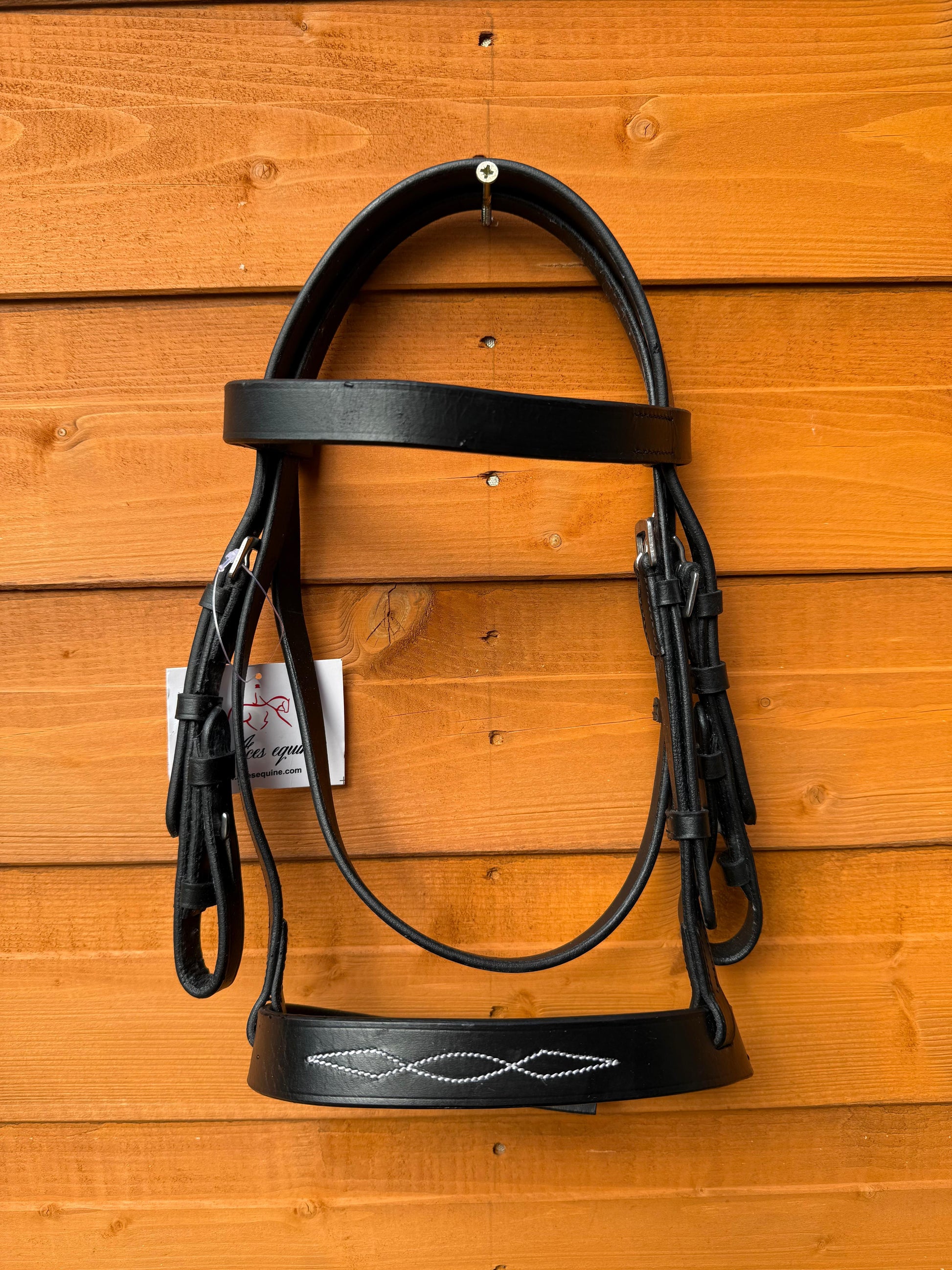 Leather Hunter Bridle with Stitched Noseband And Grip Reins Comfortable Premium Genuine Leather Black And Brown Color for Shetland And Mini Shetland
