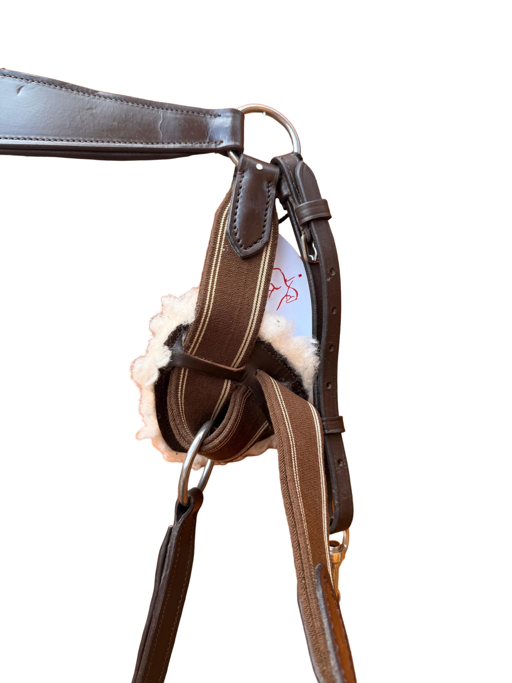 Leather Martingale And Breastplate Five Point Handcrafted Brown with Comfort Pressure Pads Full Size