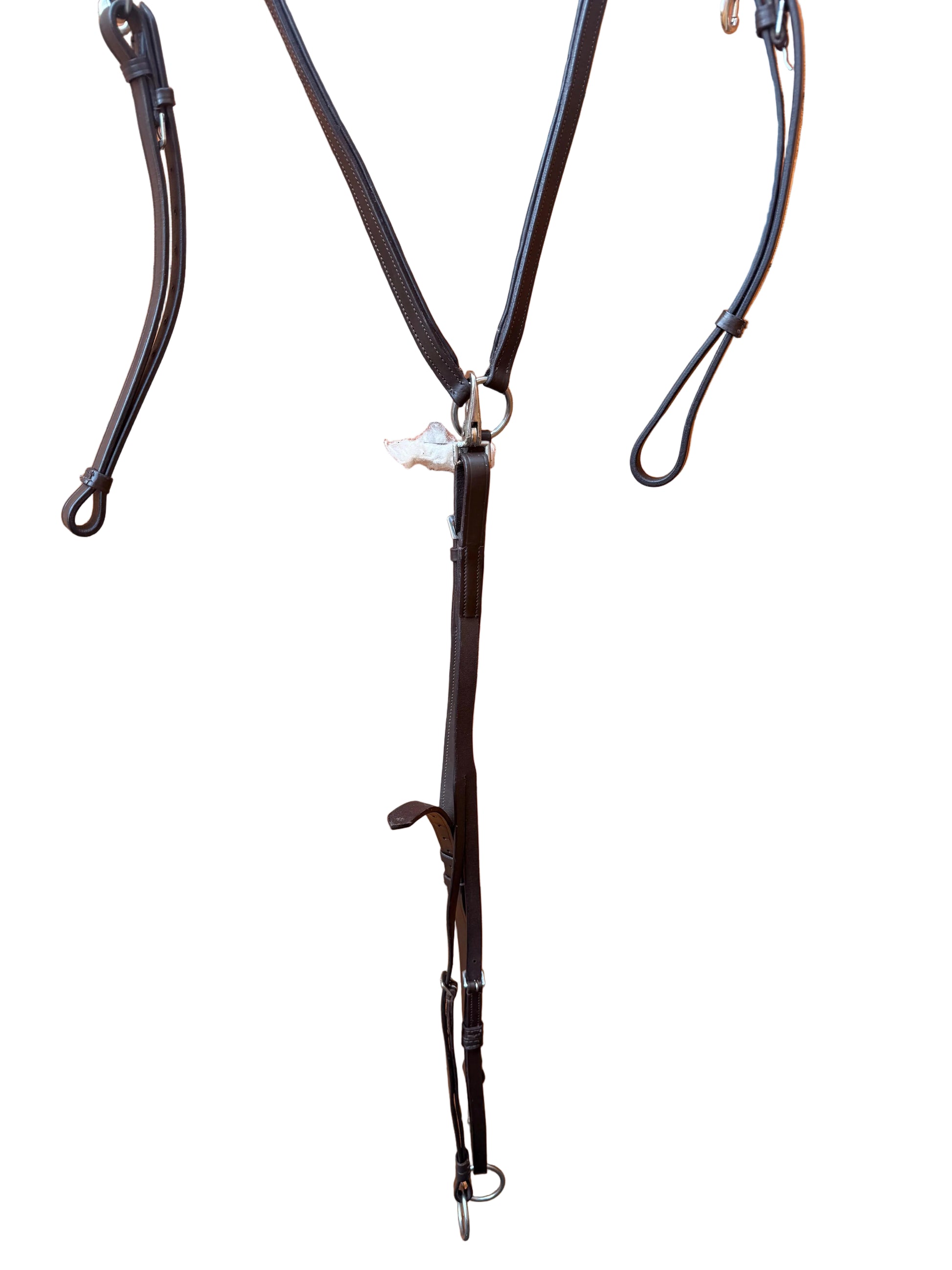 Leather Martingale And Breastplate Five Point Handcrafted Brown with Comfort Pressure Pads Full Size