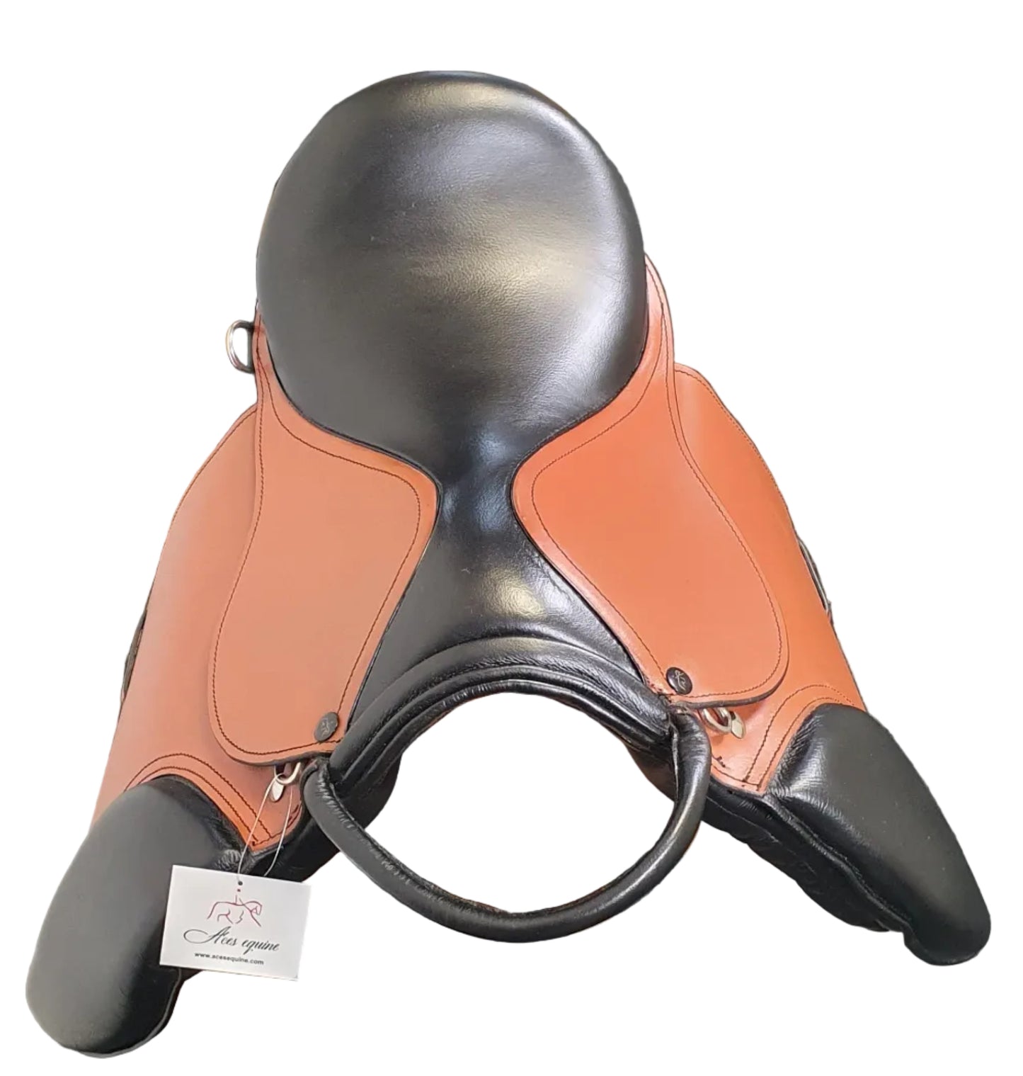 Leather Pony Saddle Black and Tan size 12 and 14