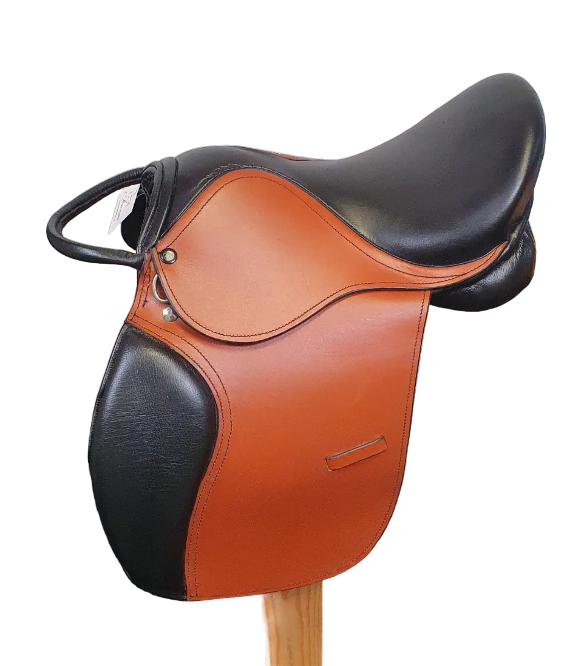 Leather Pony Saddle Black and Tan size 12 and 14
