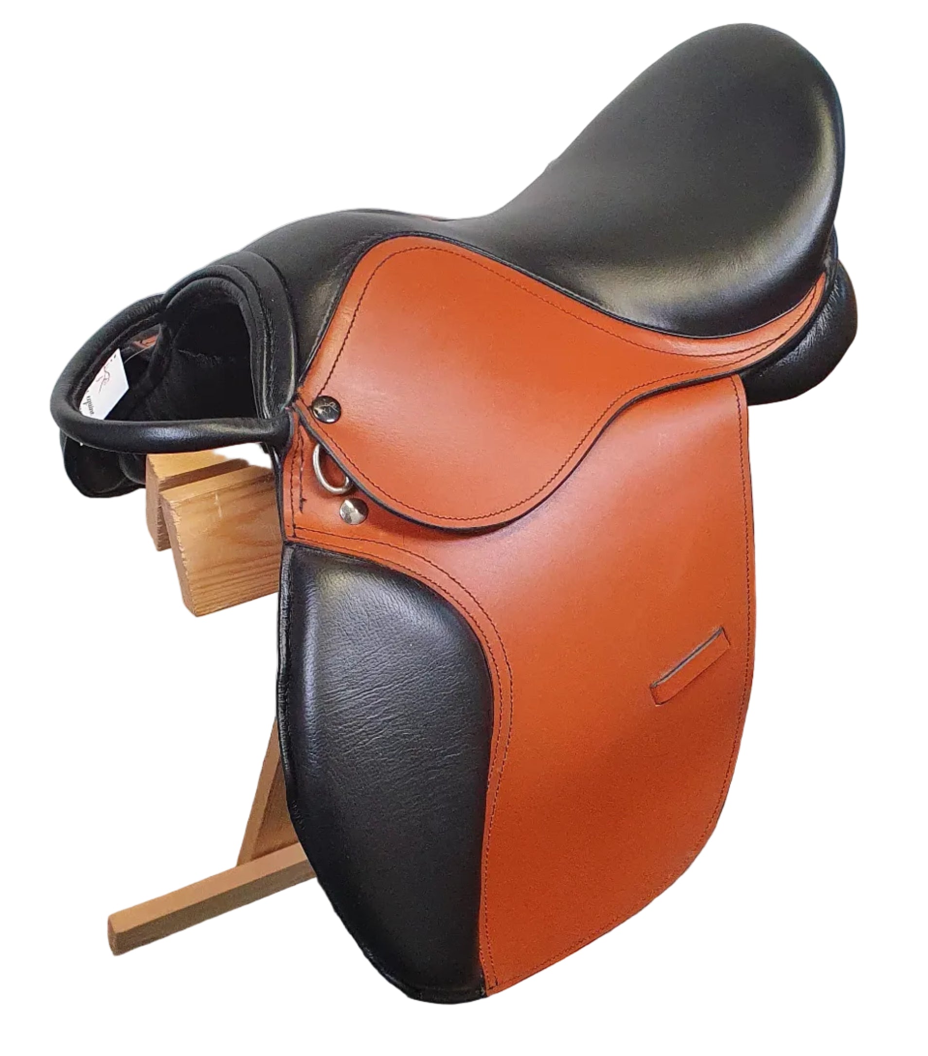 Leather Pony Saddle Black and Tan size 12 and 14