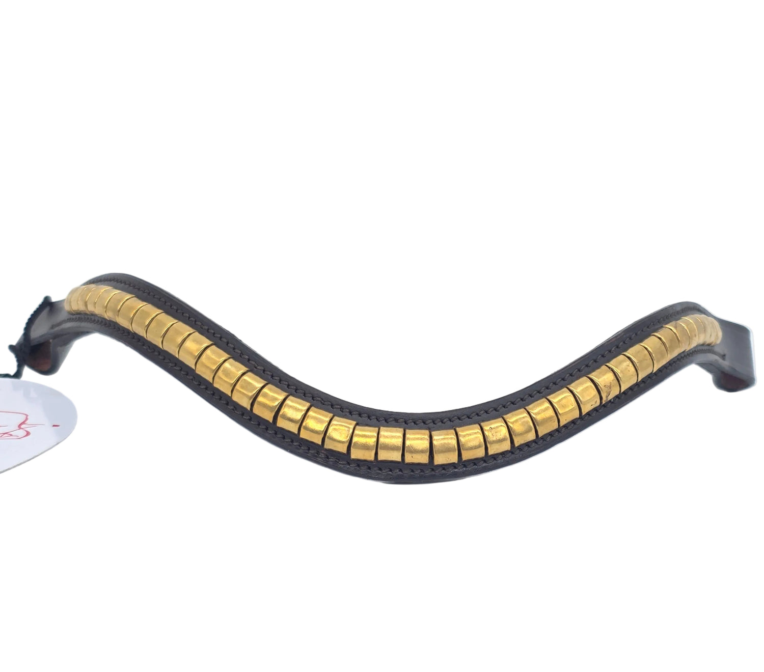 Leather_Wave_Clincher_Browband_Brass_Studded_Bridle_English_Browband_Brown