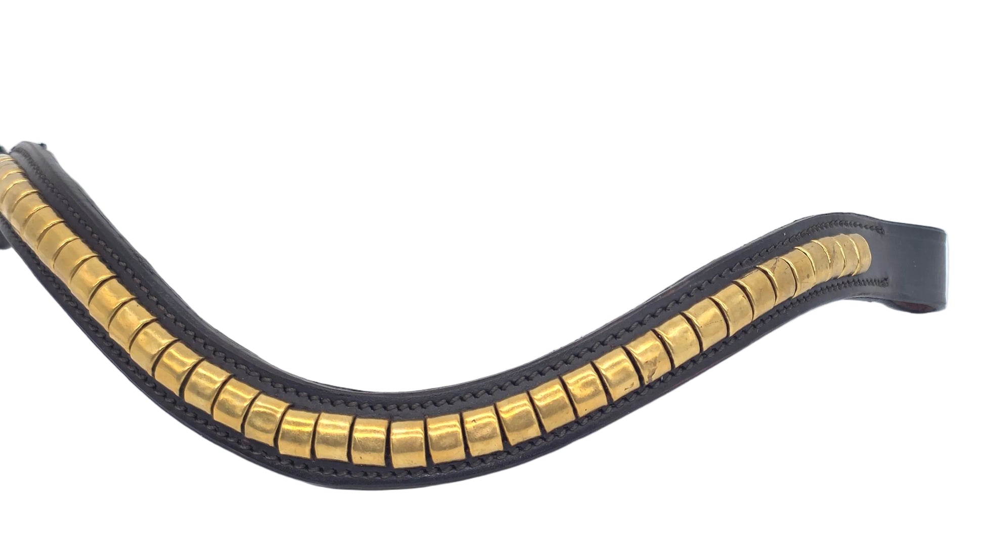 Leather_Wave_Clincher_Browband_Brass_Studded_Bridle_English_Browband_Brown