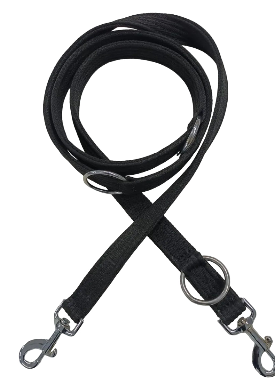 Nylon Dog Training Lead 1 Inch Heavy Duty Police Style Black