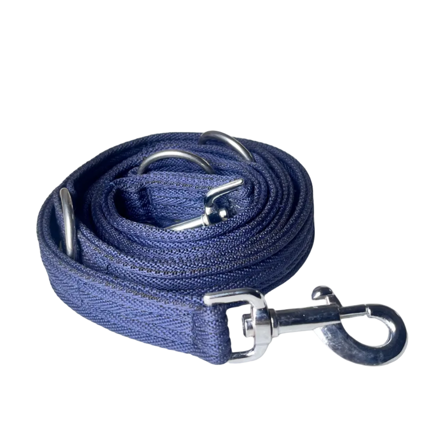 Nylon Dog Training Lead 1 Inch Heavy Duty Police Style Blue