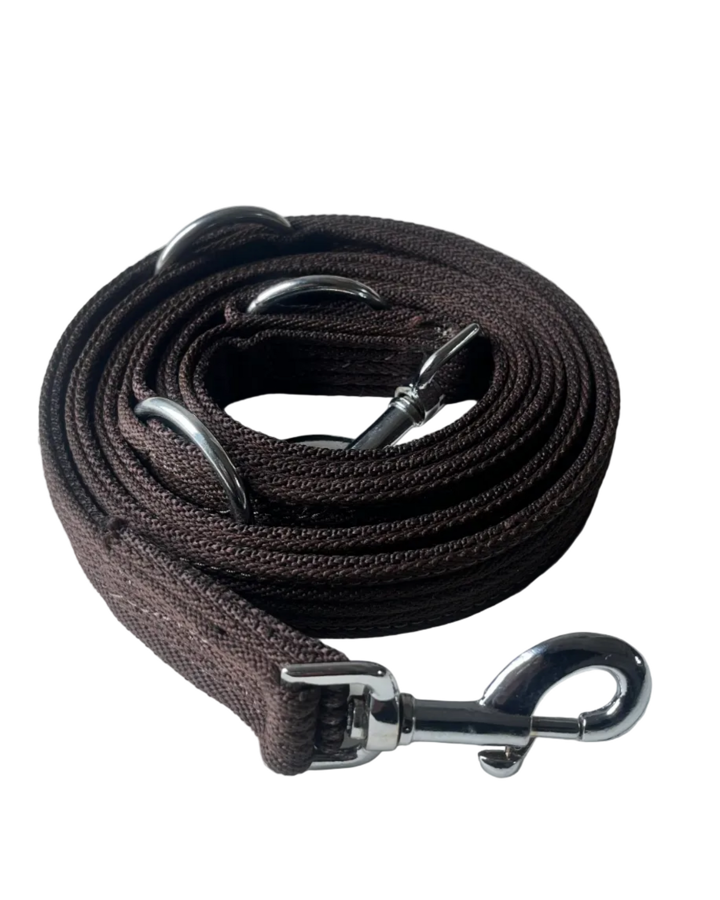 Nylon Dog Training Lead 1 Inch Heavy Duty Police Style Brown