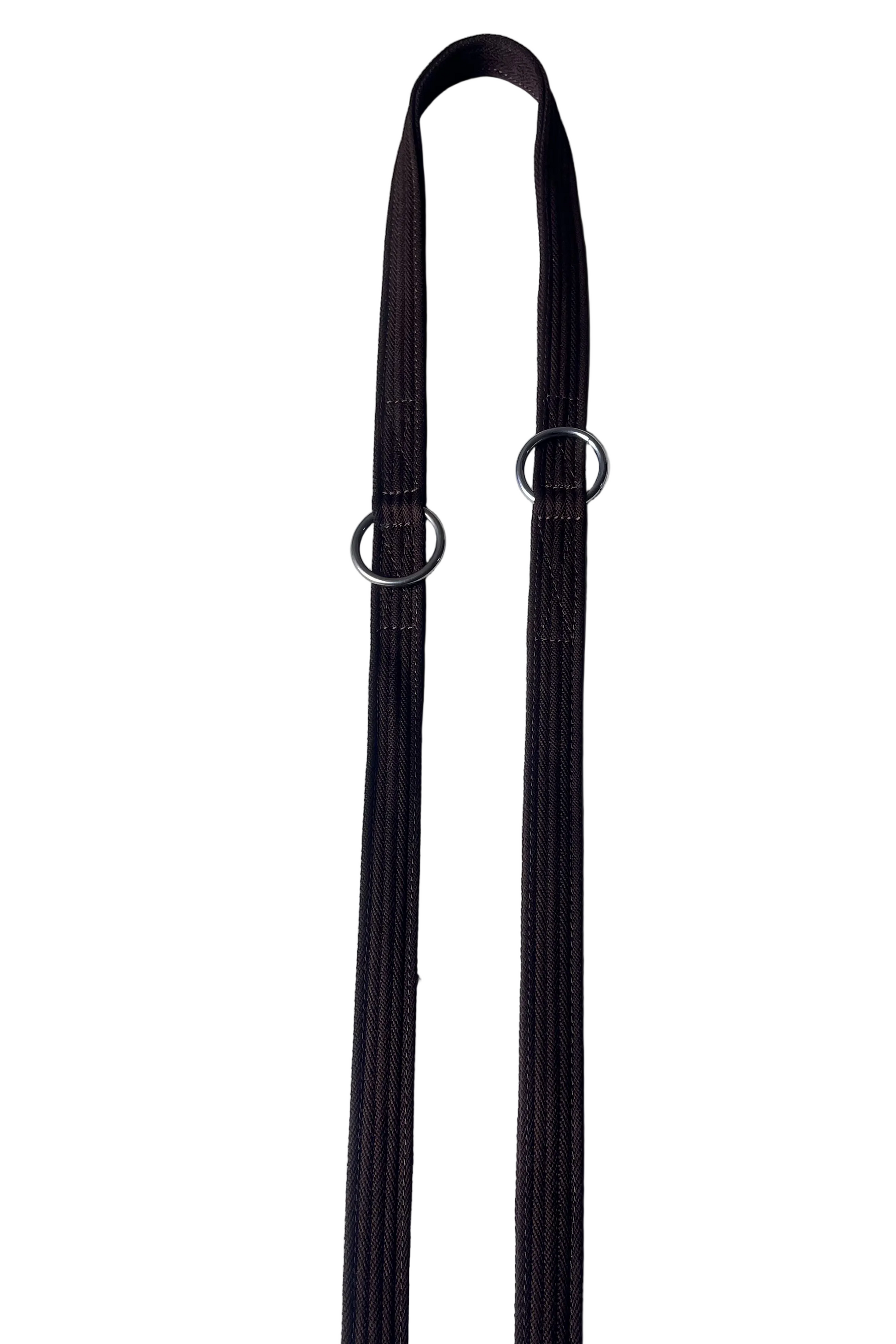 Nylon Dog Training Lead 1 Inch Heavy Duty Police Style Brown