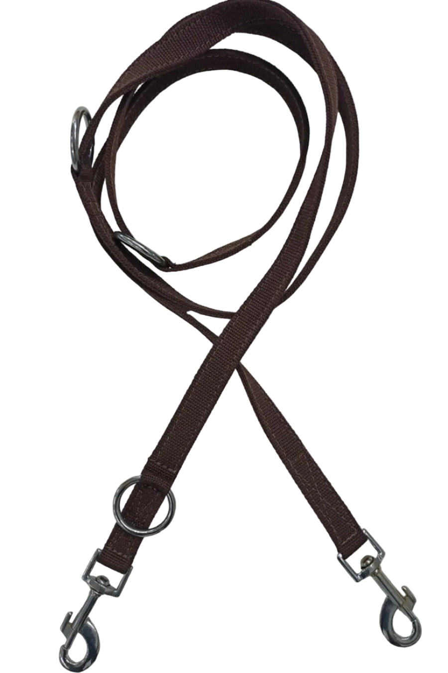Nylon Dog Training Lead 1 Inch Heavy Duty Police Style Brown