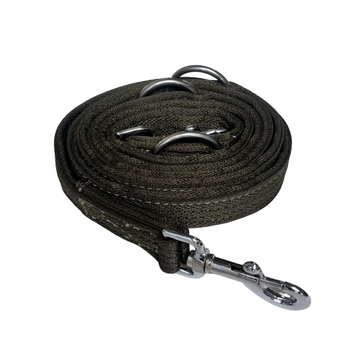 Nylon Dog Training Lead 1 Inch Heavy Duty Police Style Green