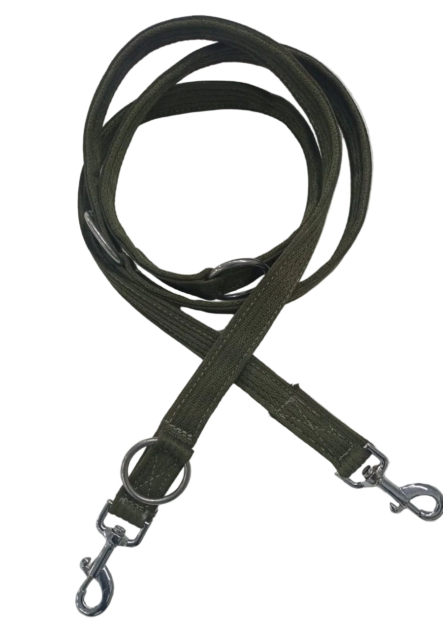 Nylon Dog Training Lead 1 Inch Heavy Duty Police Style Green