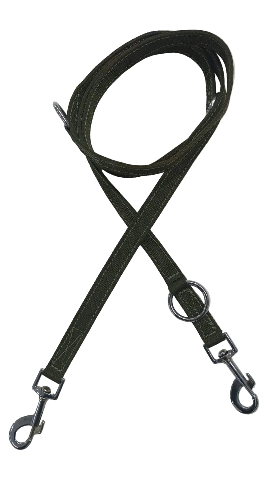 Nylon Dog Training Lead 1 Inch Heavy Duty Police Style Green