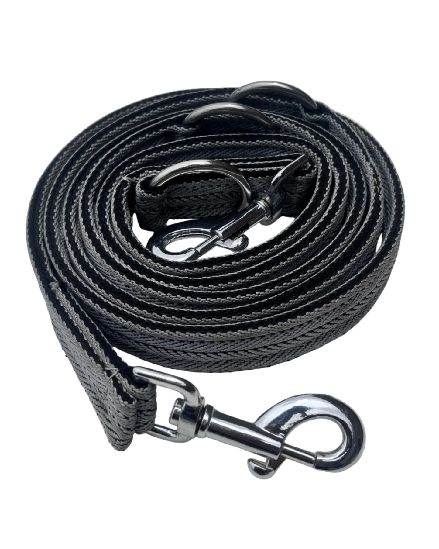 Nylon Dog Training Lead 1 Inch Heavy Duty Police Style Grey