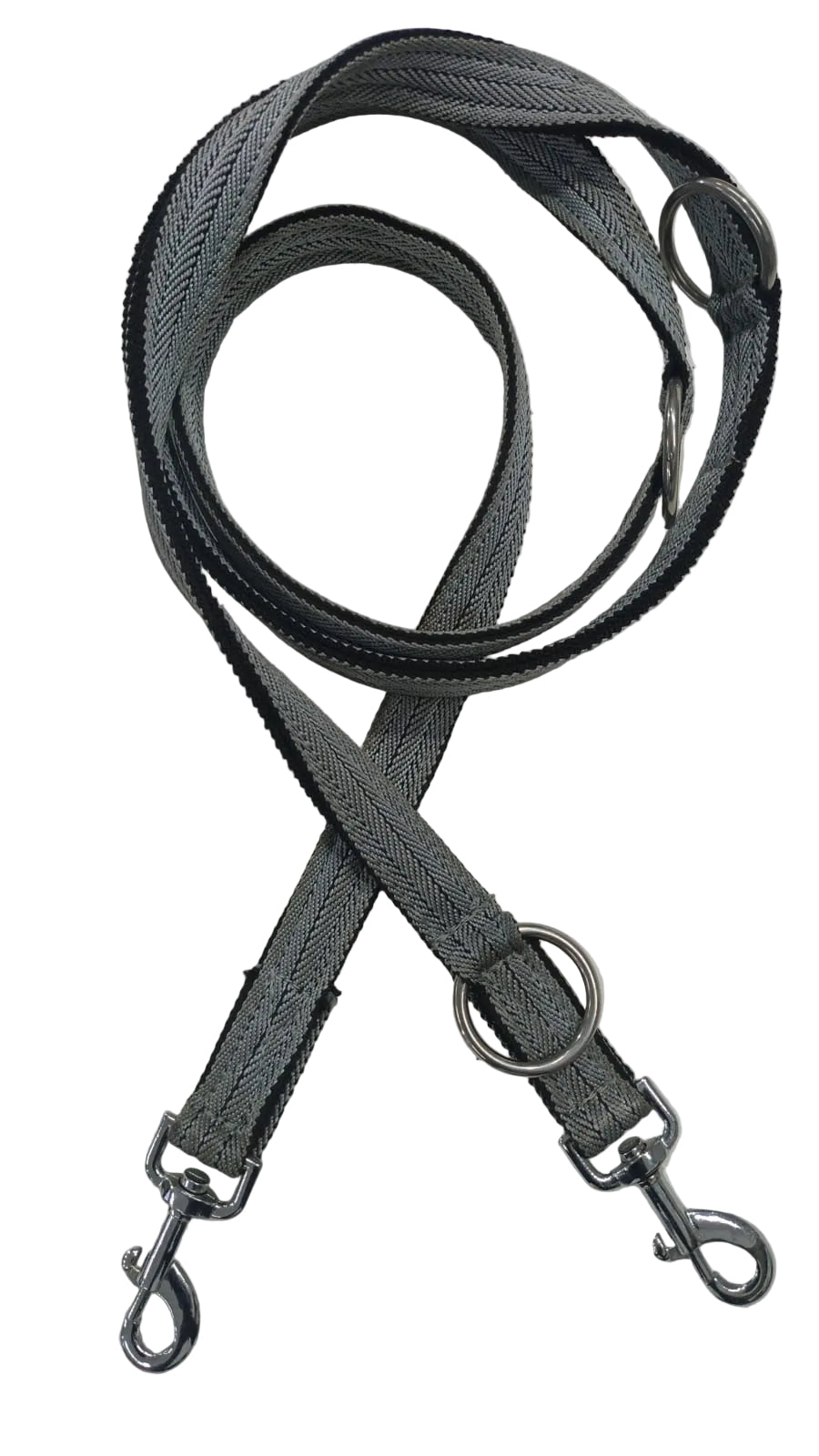 Nylon Dog Training Lead 1 Inch Heavy Duty Police Style Grey
