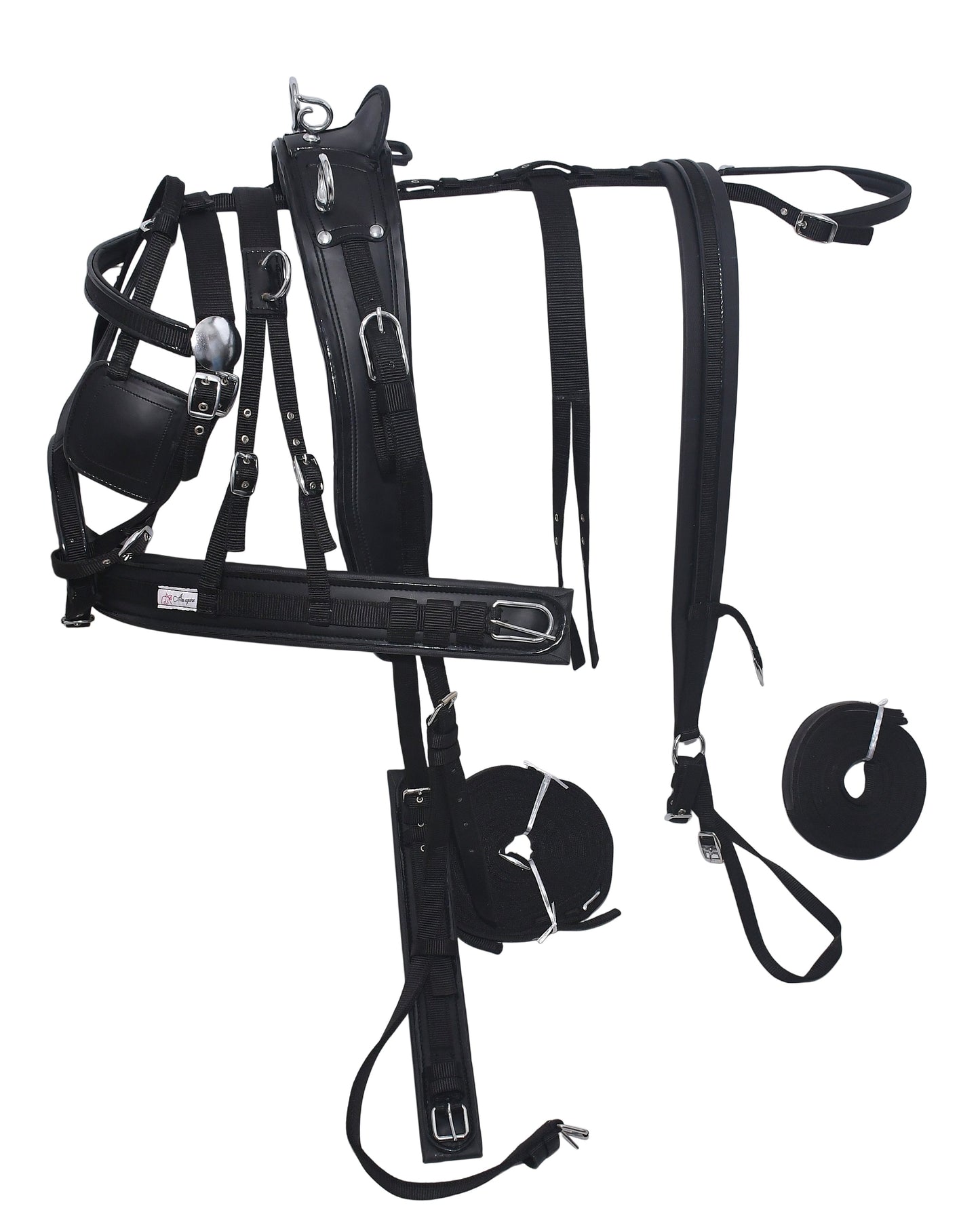 Nylon_Driving_Harness_Black_Back