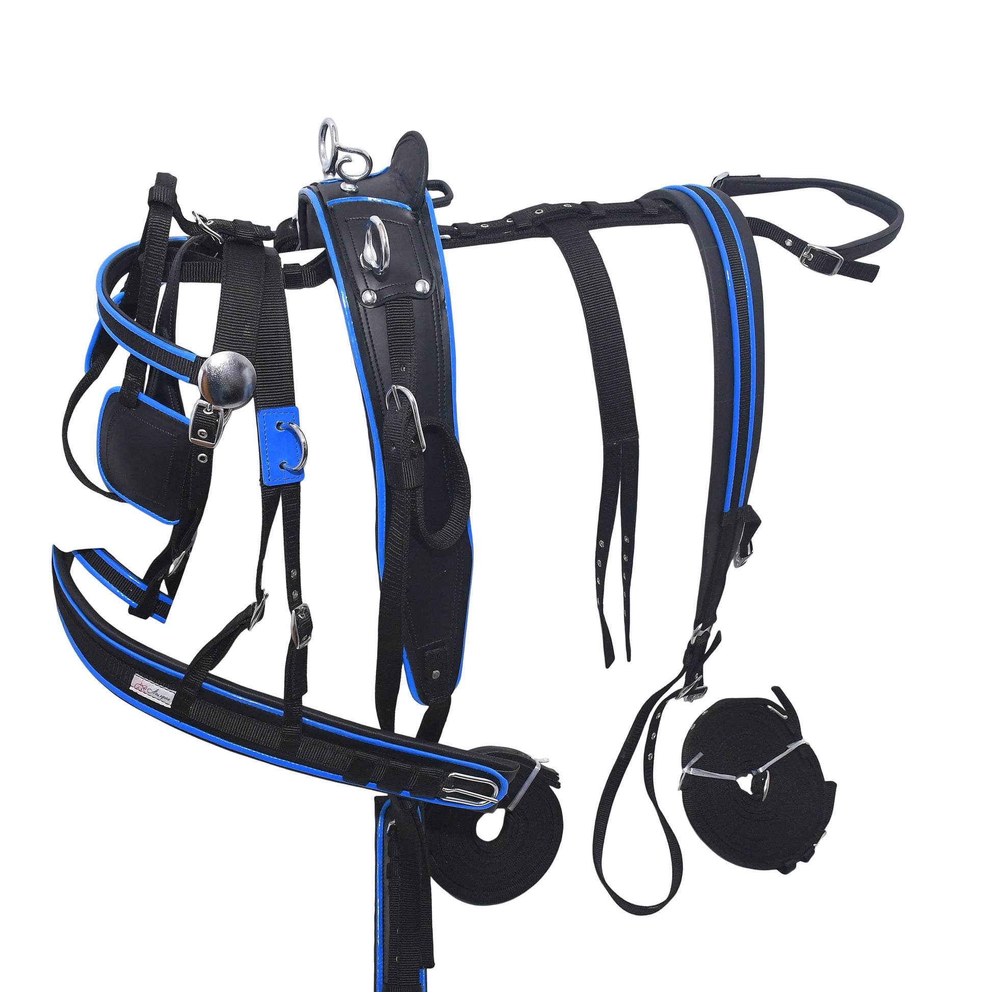 Nylon_Driving_Harness_Black_Blue