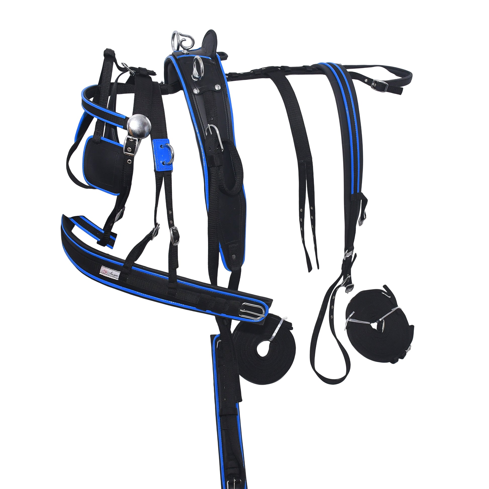 Nylon_Driving_Harness_Black_Blue