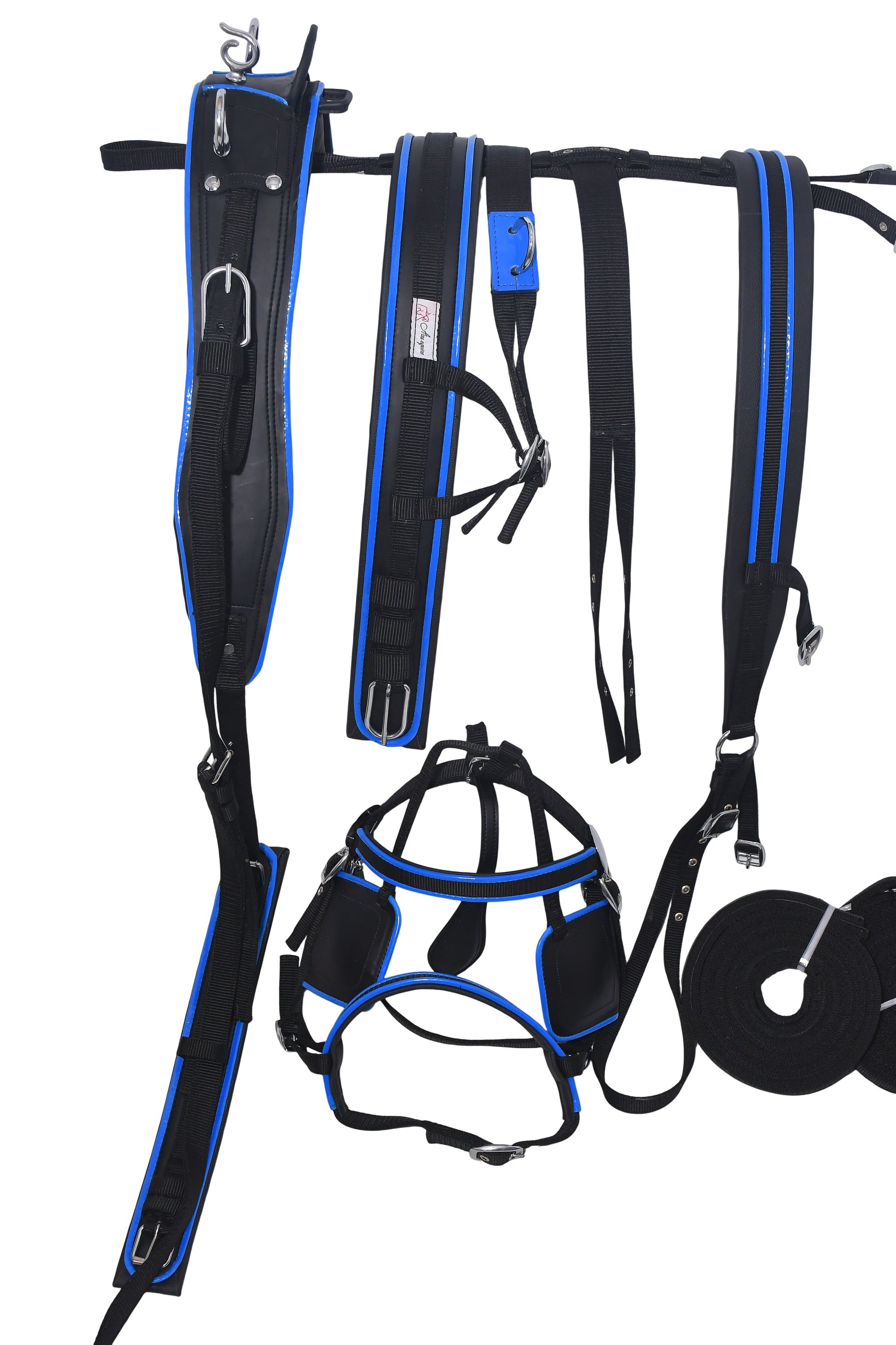 Nylon_Driving_Harness_Black_Blue