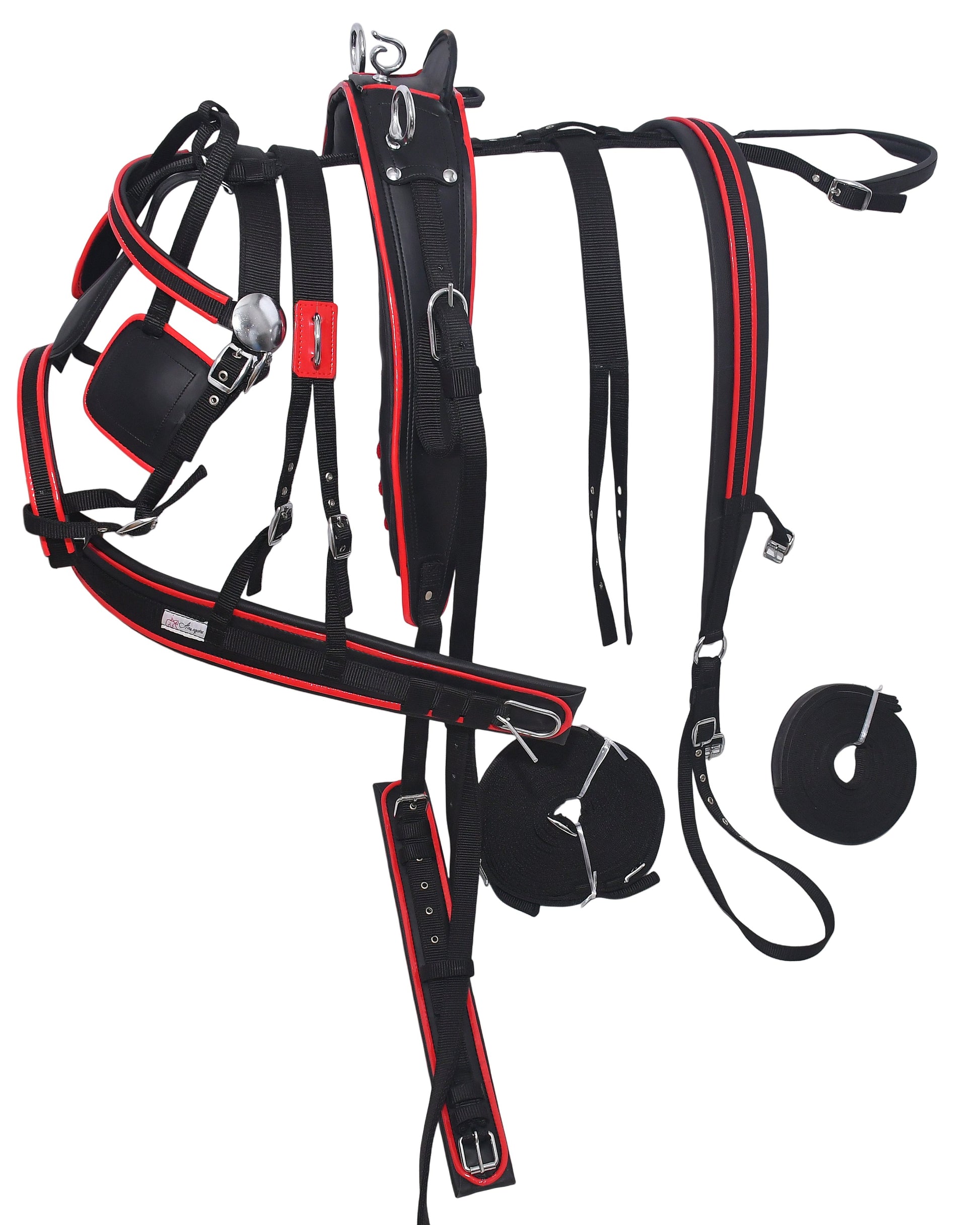 Nylon_Driving_Harness_Black_Red
