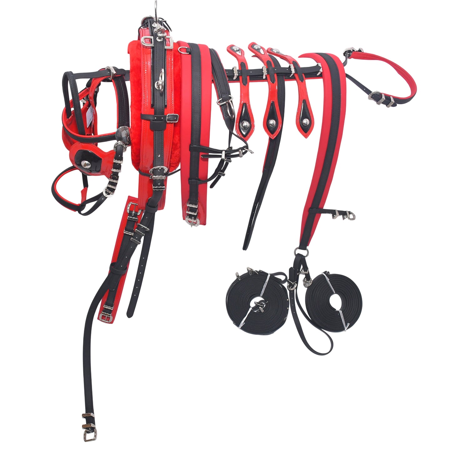 PVC Breaching Tiedown Driving Harness Black and Red