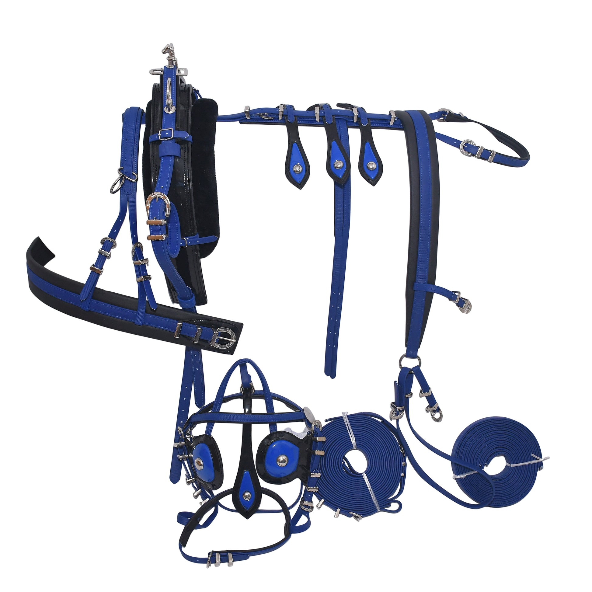 PVC Breaching Tiedown Harness Blue and Black