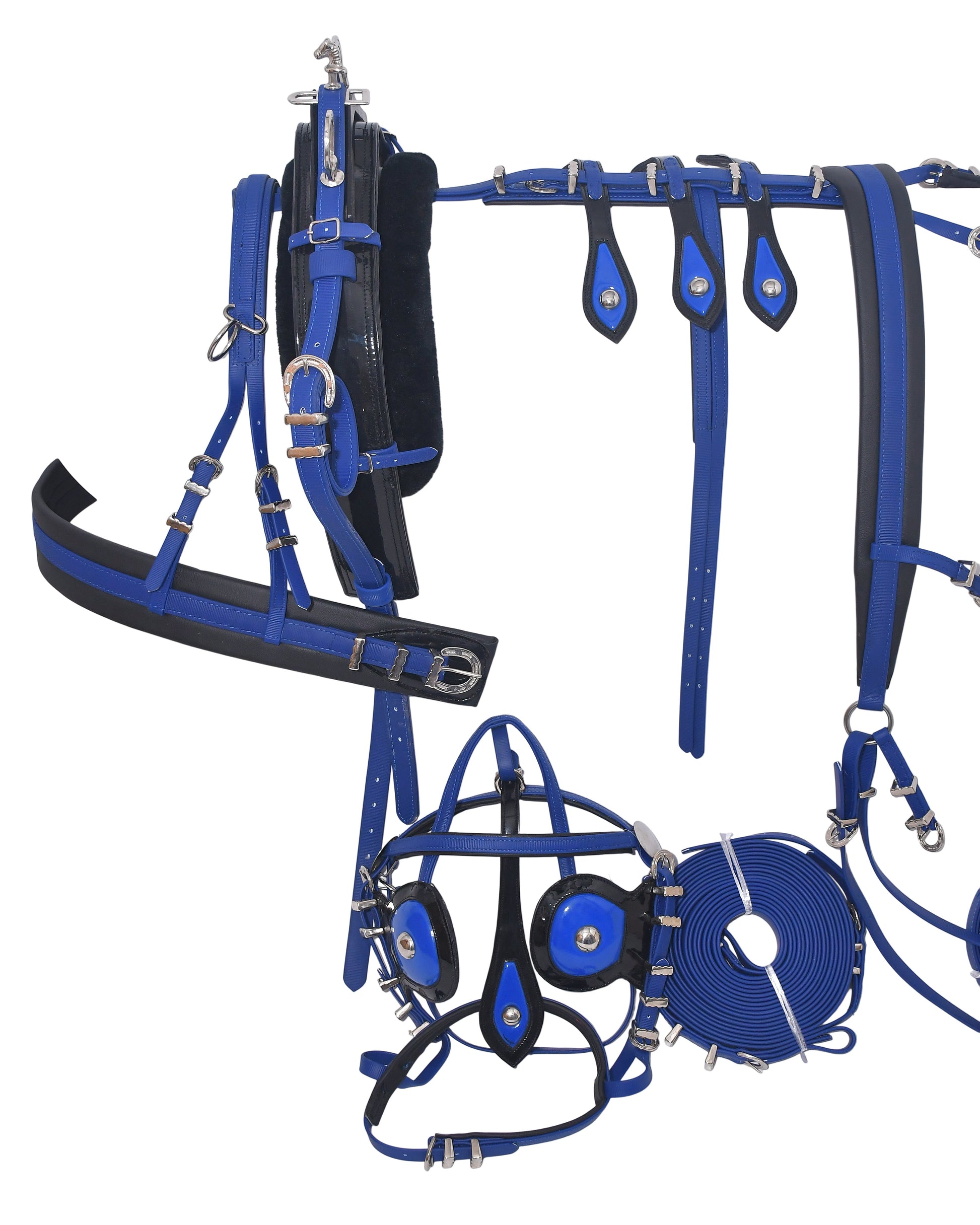 PVC Breaching Tiedown Harness Blue and Black