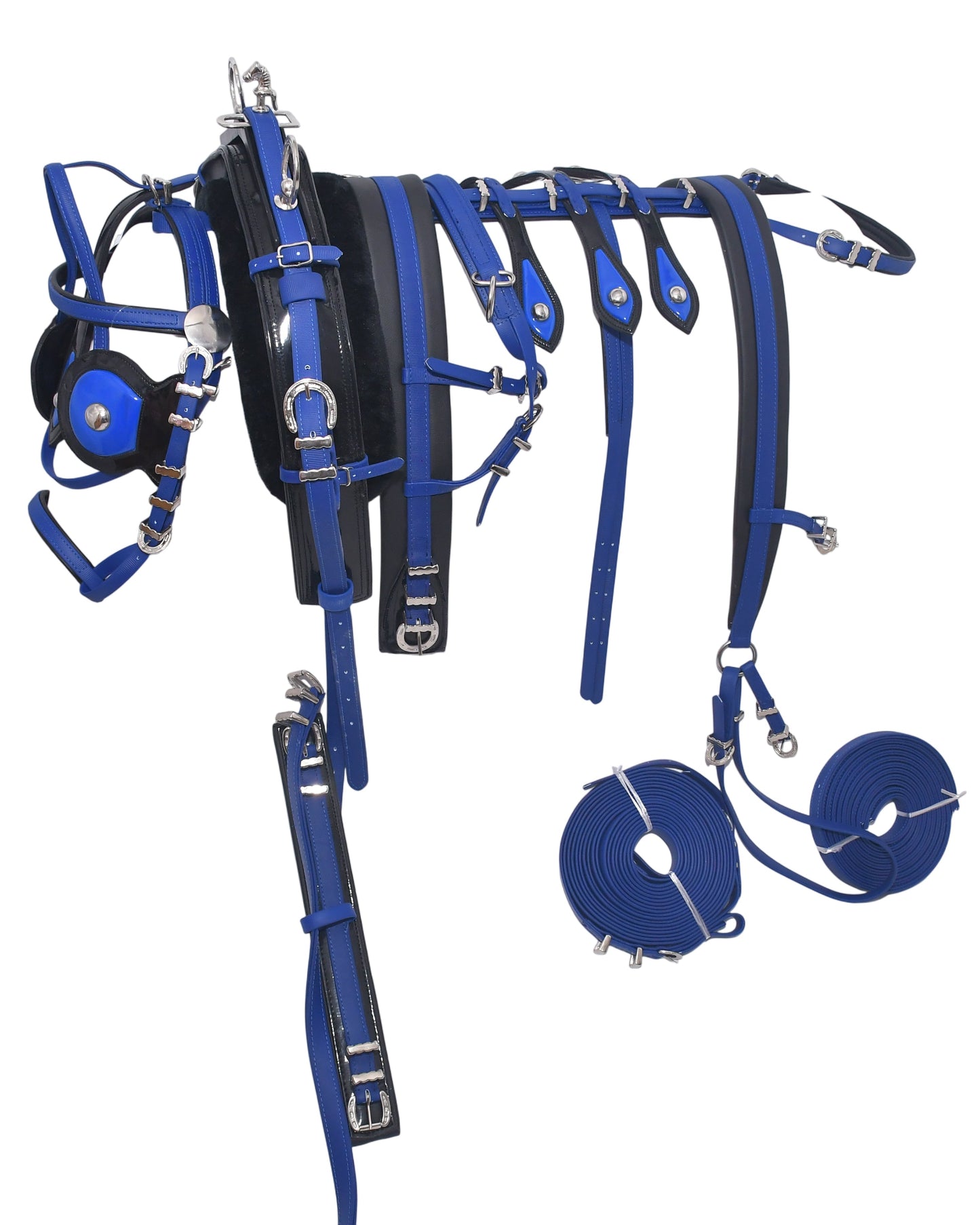 PVC Breaching Tiedown Harness Blue and Black