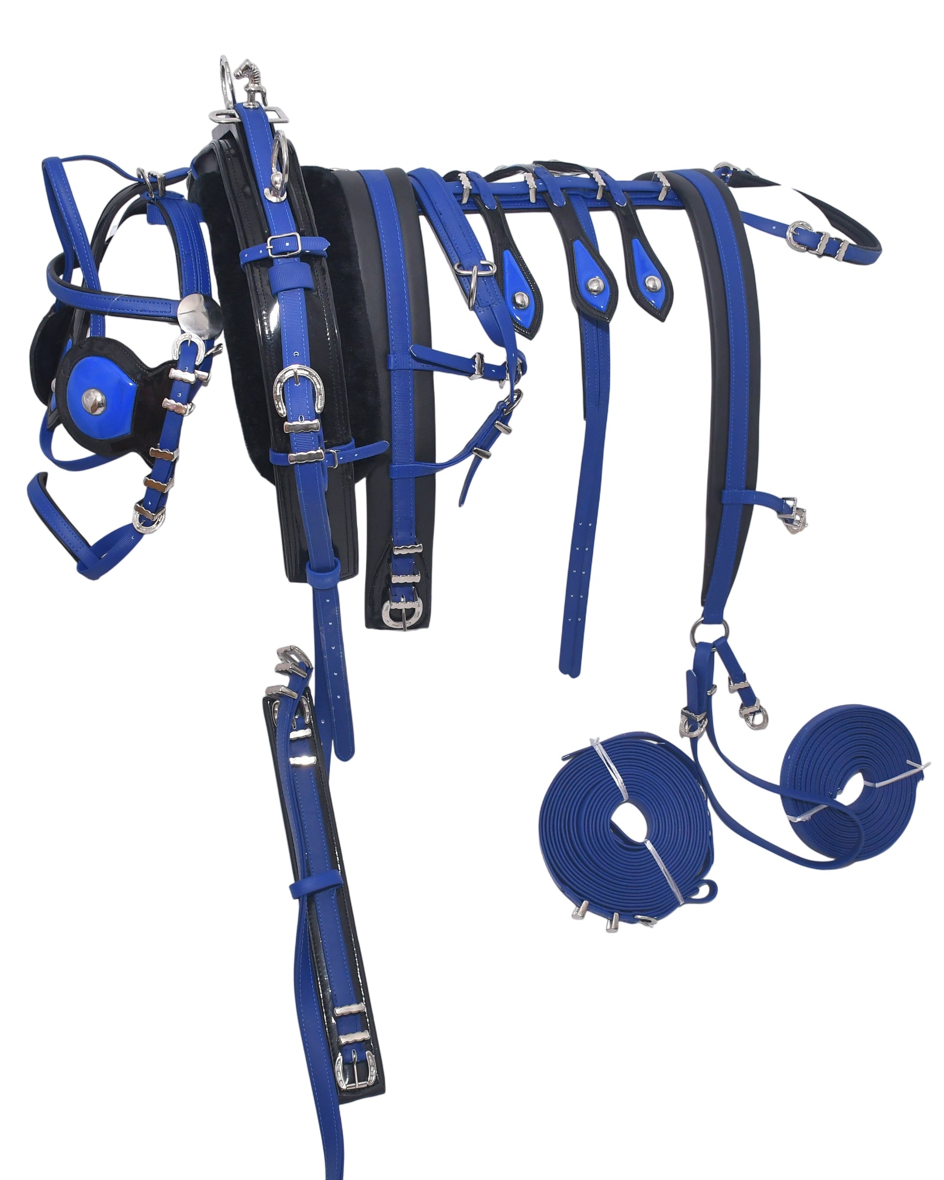 PVC Breaching Tiedown Harness Blue and Black