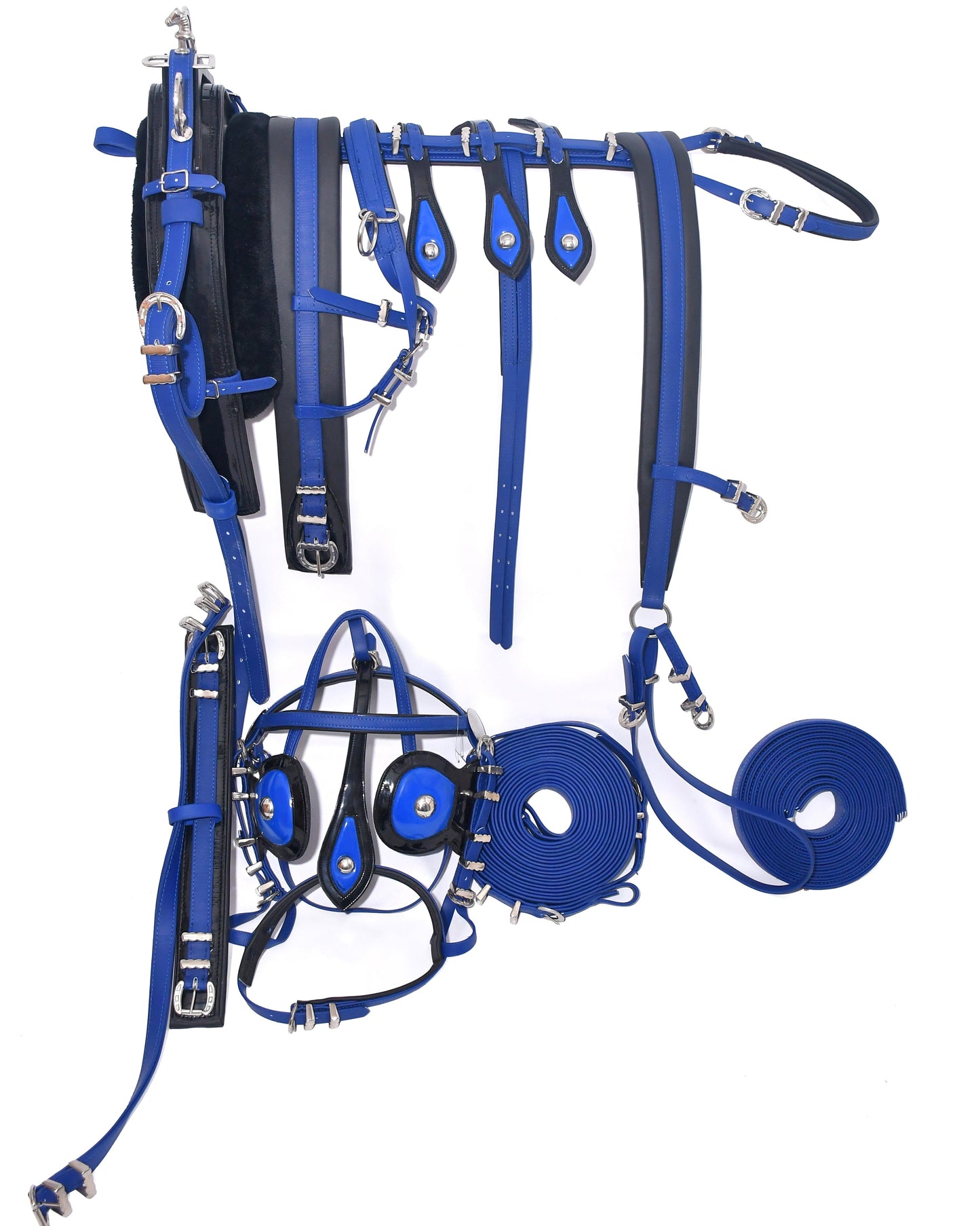 PVC Breaching Tiedown Harness Blue and Black