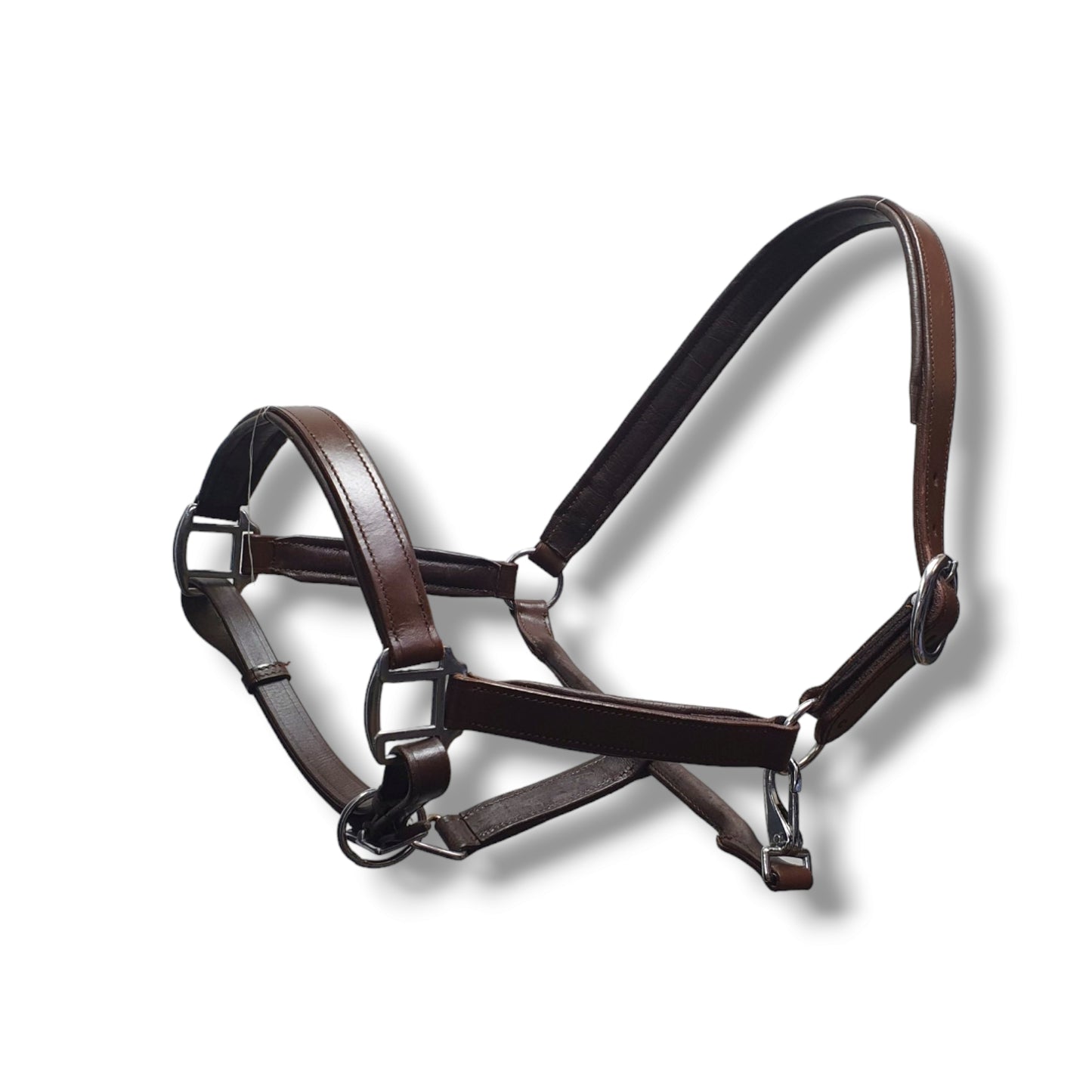 Leather Horse Halter Padded Brown