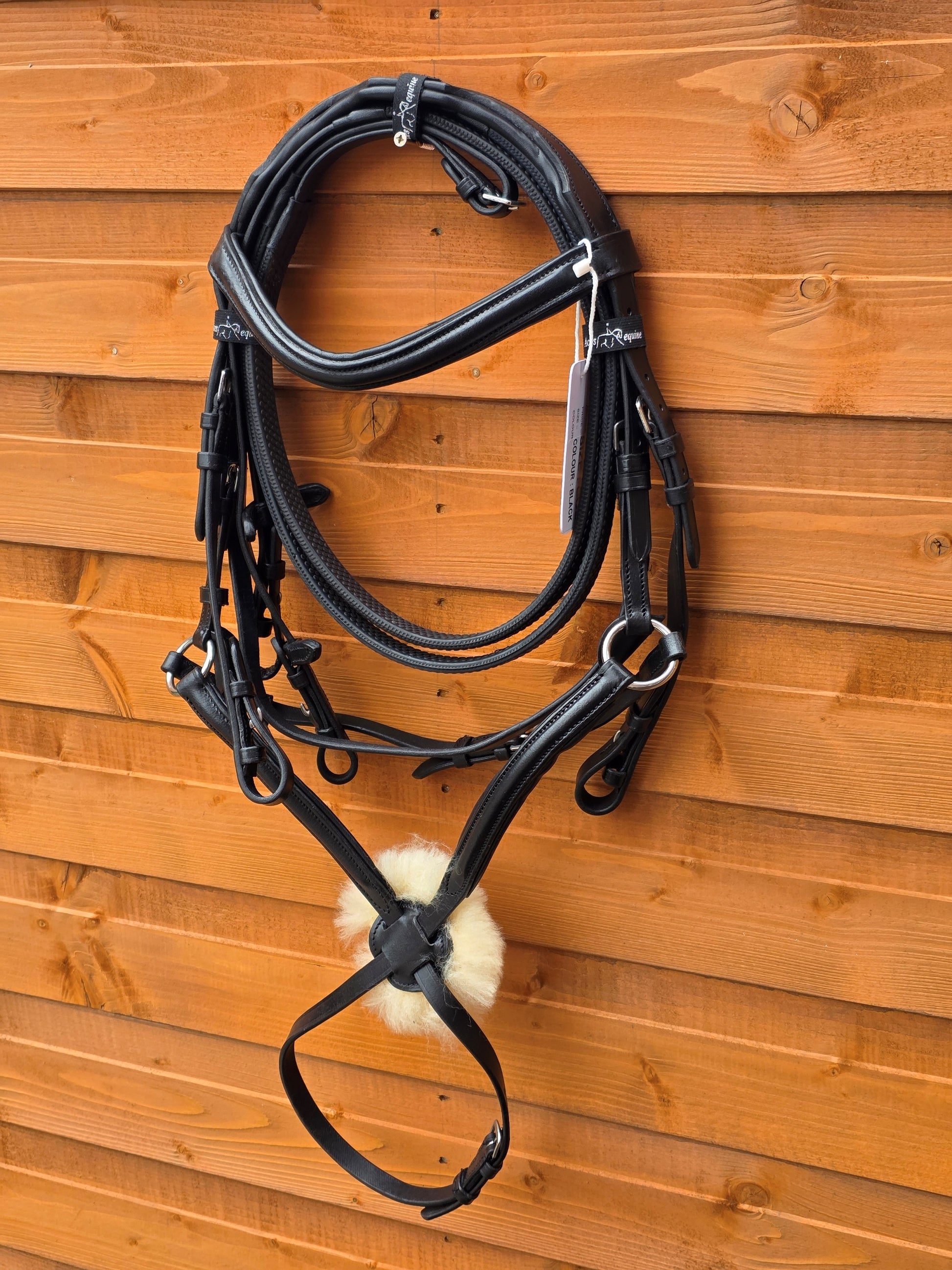 Premium Leather Mexican Grackle Bridle – Black Soft Padded