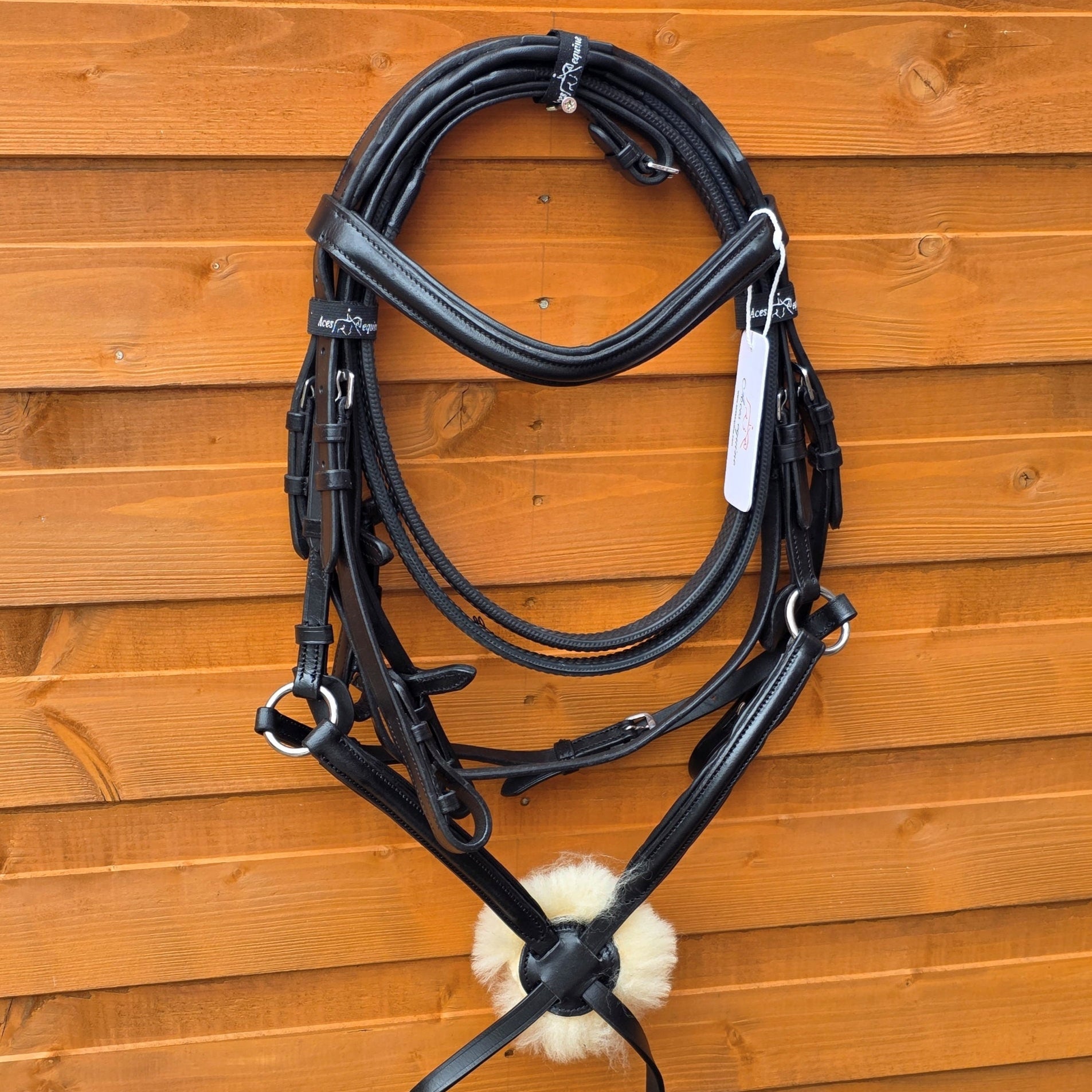 Premium Leather Mexican Grackle Bridle – Black Soft Padded