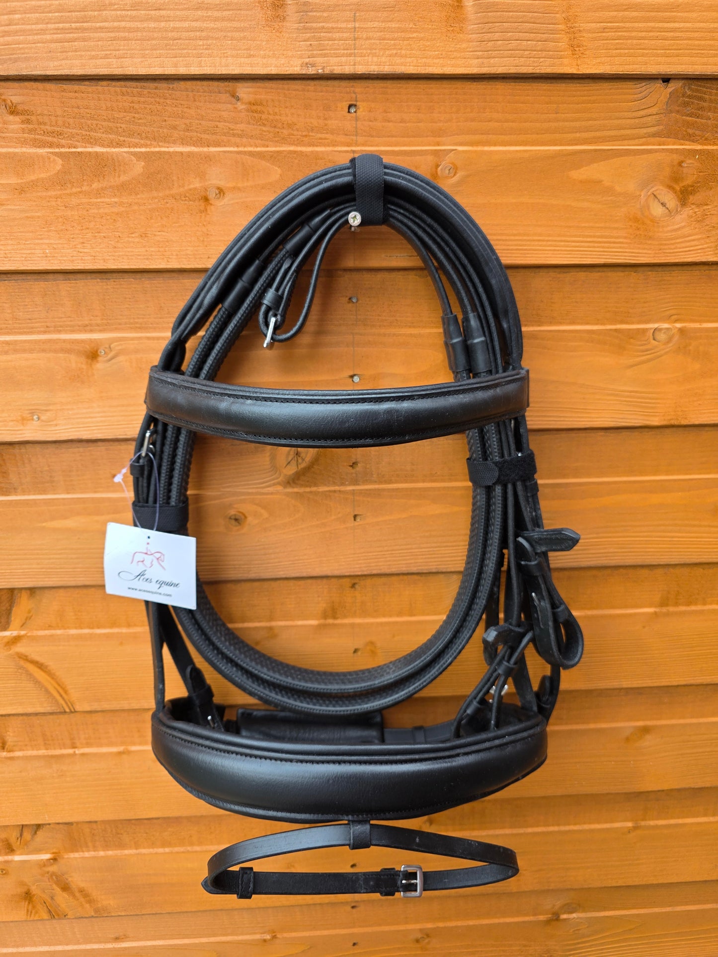 Premium_Europa_Comfort_Padded_Bridle_Black_Color_with_1_Inch_Browband_and_1.5_Inch_Noseband