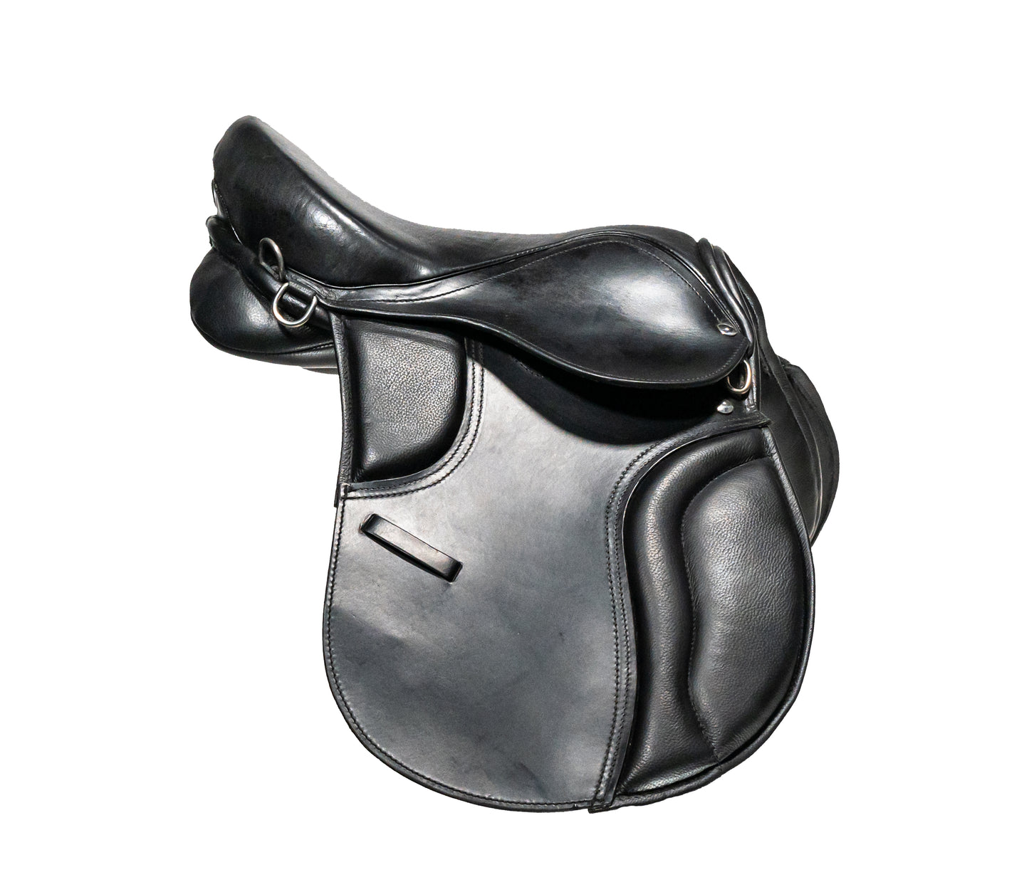 Premium Leather Treeless Horse Saddle Soft Flexible All Purpose Riding Saddle Black Sizes 14 15 16 17 Inch