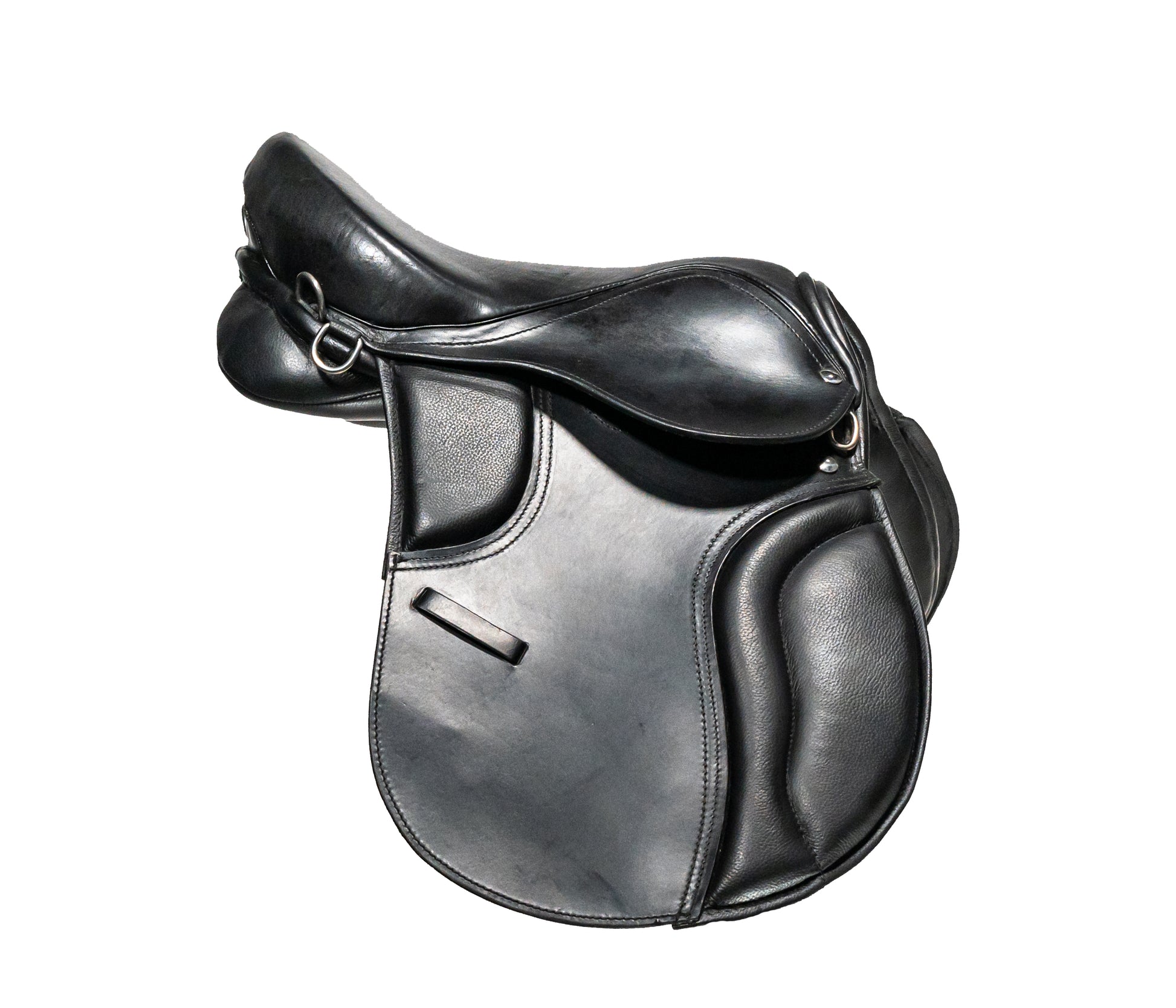 Premium Leather Treeless Horse Saddle Soft Flexible All Purpose Riding Saddle Black Sizes 14 15 16 17 Inch