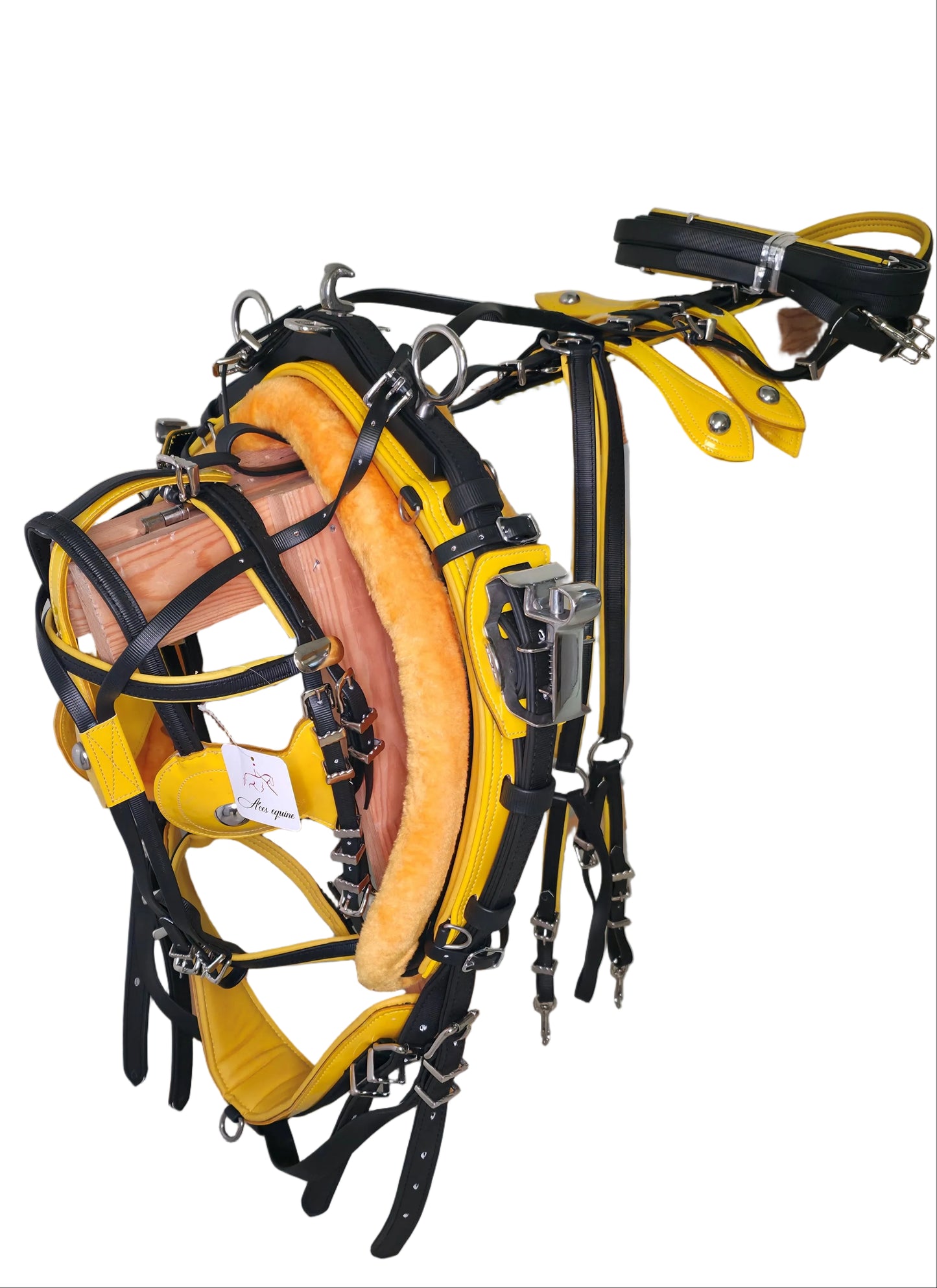 Quick Hitch Trotting Harness Black And Yellow