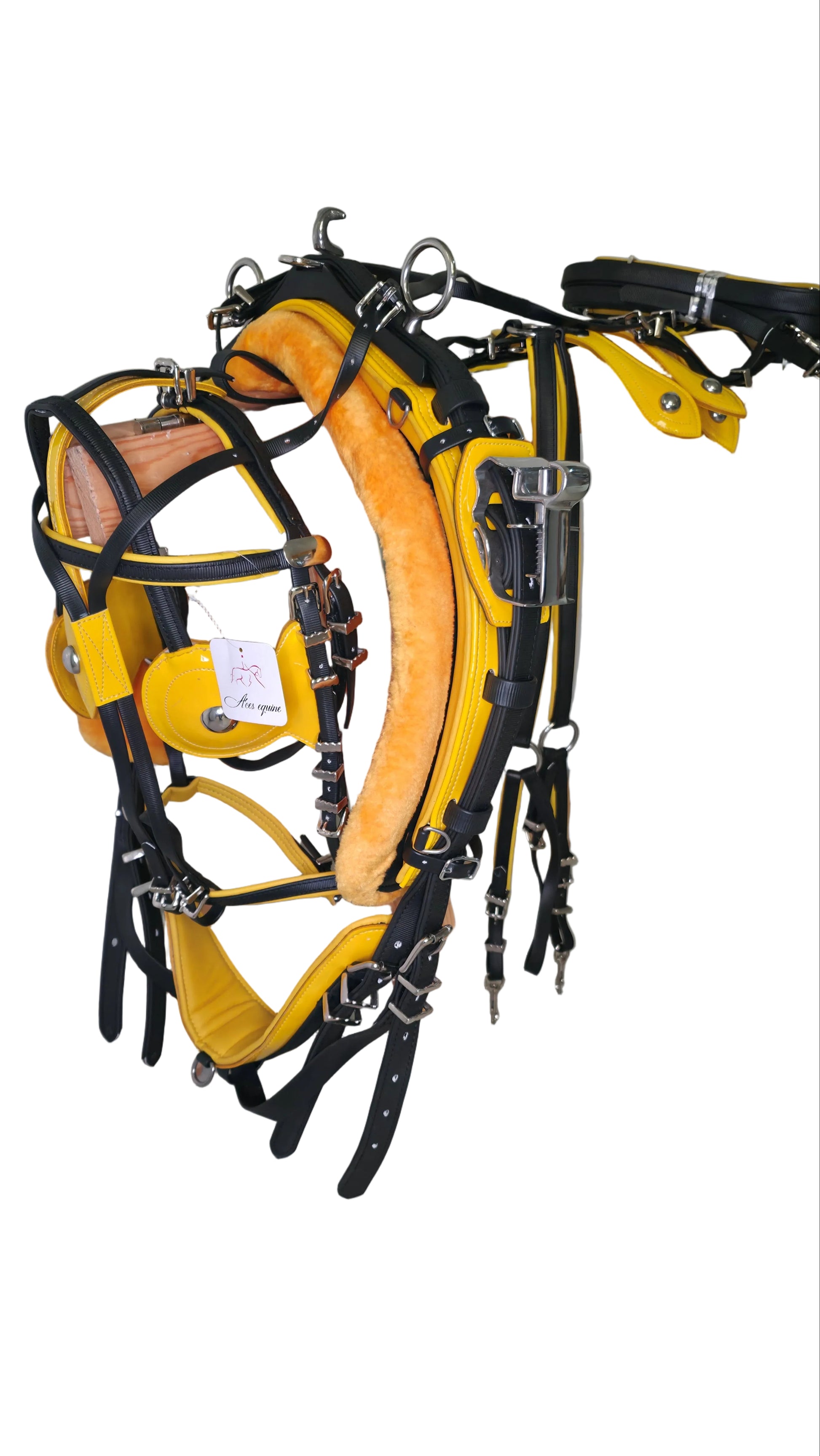 Quick Hitch Trotting Harness Black And Yellow