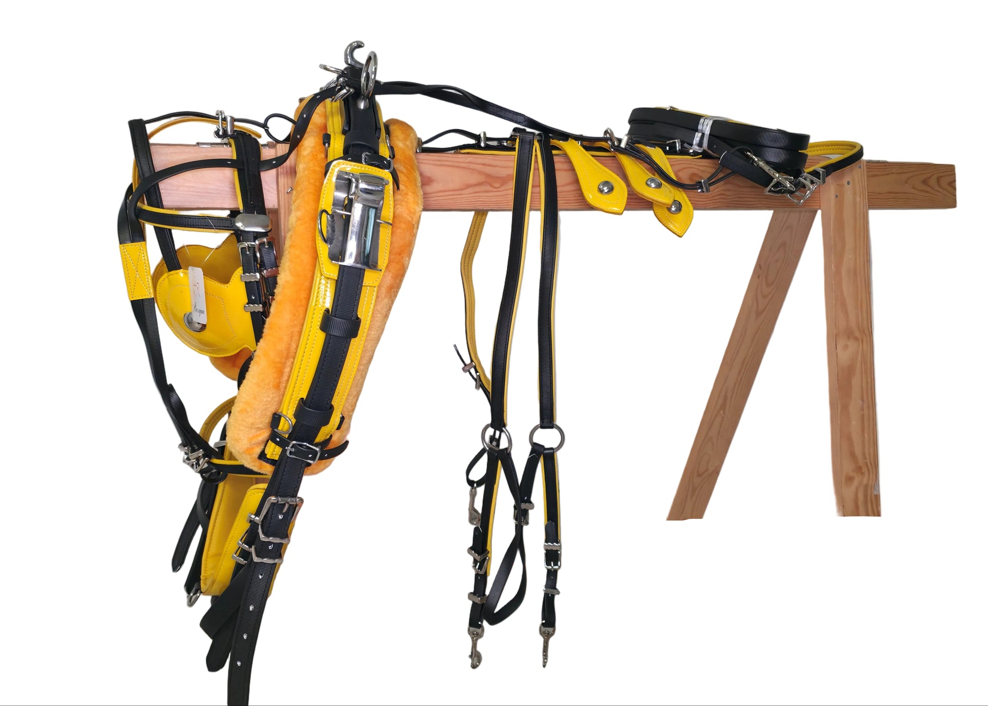 Quick Hitch Trotting Harness Black And Yellow